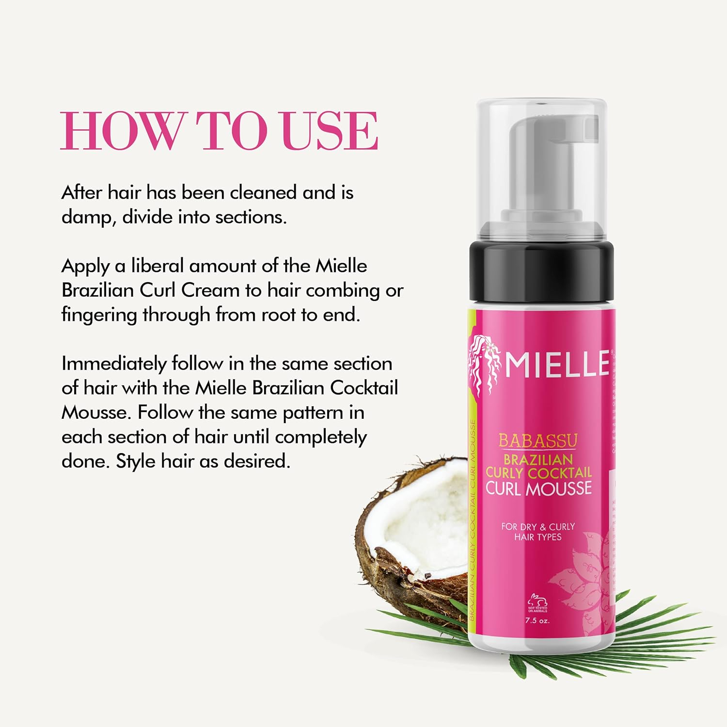 Mielle Babassu Brazilian Curly Cocktail Curl Mousse 220Ml Pump image number 3