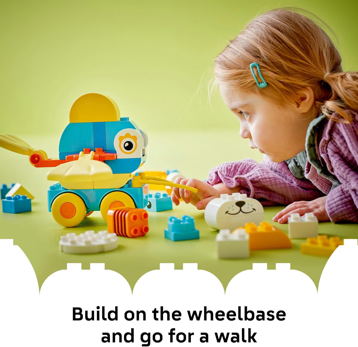 LEGO&reg; DUPLO&reg; Town 3In1 Animals on Wheels 10448 Building Toy Sparks Hours of Imaginative Play with 58 Bricks and Pieces to Make Creative Fish, Duck and Dog Figures for Preschool Kids Aged 2 and Up image number 1