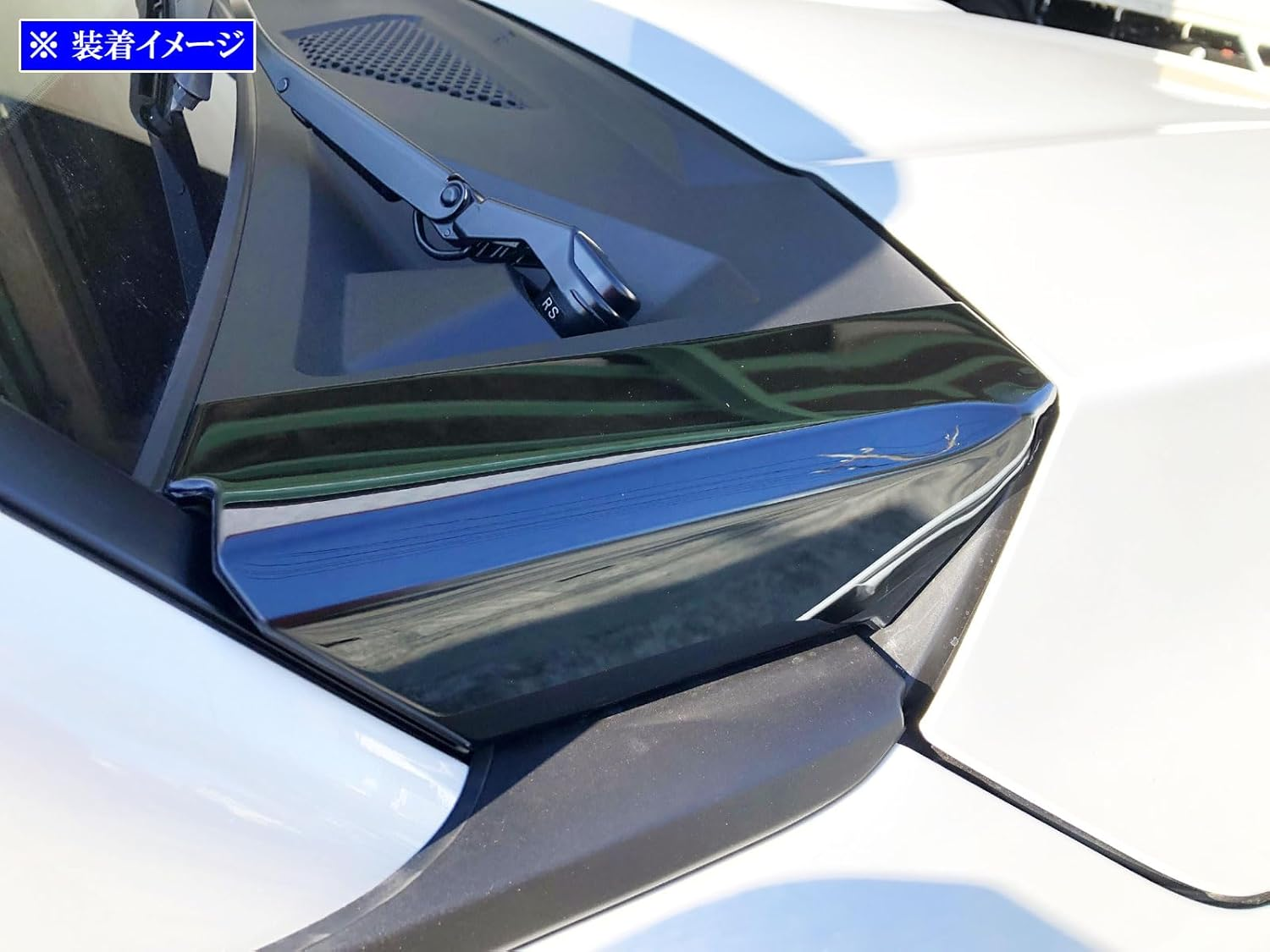 BRIGHTZ Rankle 250 TRJ250W GDJ250W Stainless Steel Front Wiper Side Panel, 2 PC, Piano Black [FRO-ETC-MID-084] Rankle Land Cruiser 250 image number 5