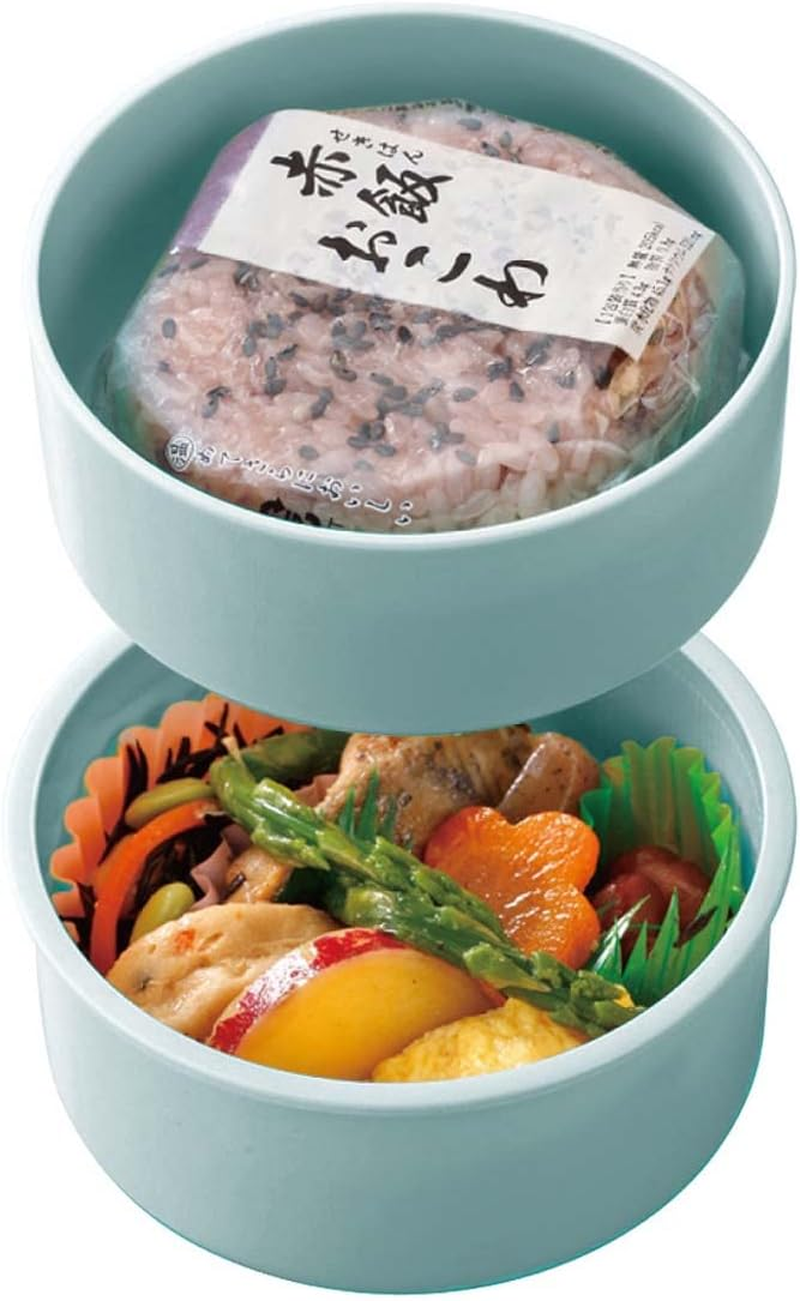 Skater ONWR1AG-A Peter Rabbit Lunch Box, 16.9 Fl Oz (500 Ml), 2-Tier, Round, Antibacterial, Made in Japan - 500Ml image number 3