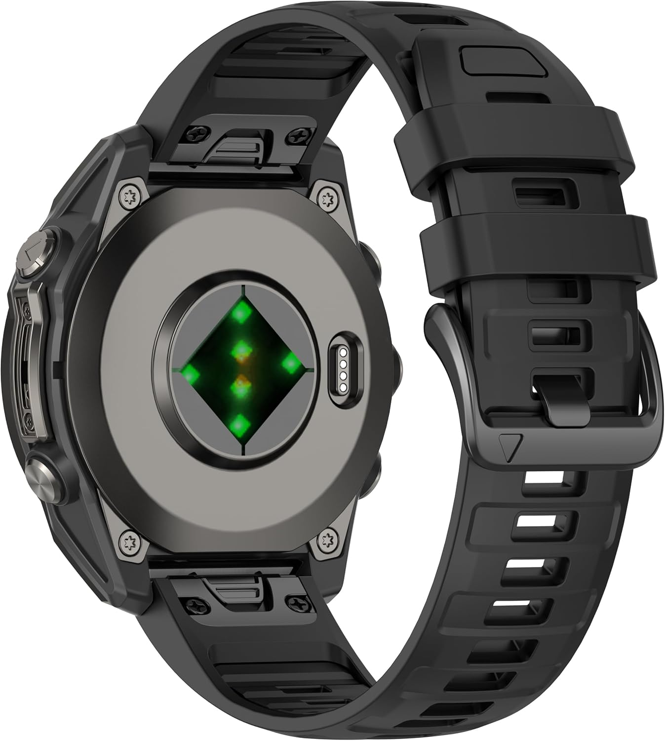 Compatible with Garmin Fenix 8 AMOLED 47Mm Silicone Watch Band/Fenix 7 Pro/7/6 Pro/6/5 Plus/5,Quick-Fit 22Mm Strap for Fenix E/Forerunner965 955/Descent G1/Approach S60 S62/Epix Pro 47Mm