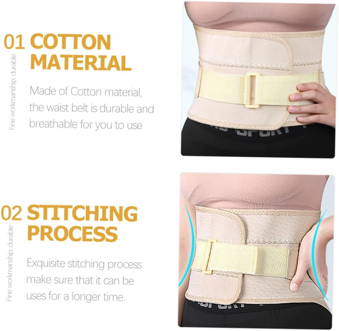 Gatuida Postpartum Waist Trainer Belly Band with Four Steel Bars Breathable Cotton Abdominal Wrap Belt -Section Double Pressure Support Waist Cincher for Women Active in Running Cycling image number 2