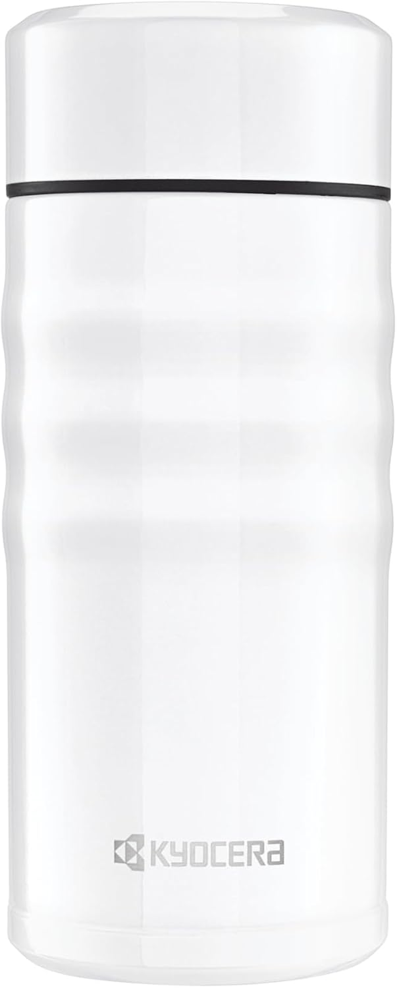 Kyocera Travel Mug with Twist Top, 17Oz, Pearl White