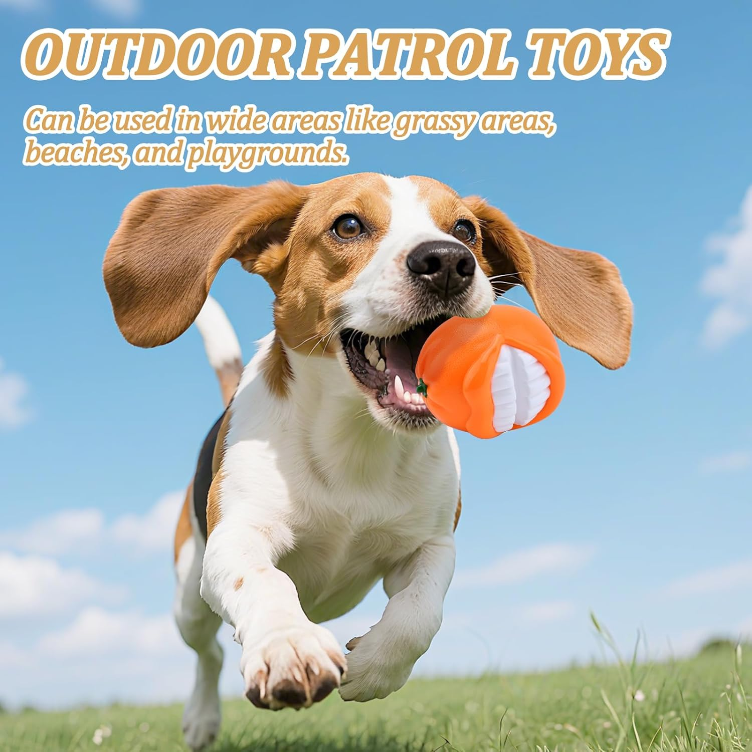 Orange Dog Toys for Aggressive Chewers, Durable Dog Toys and Chew Toys Teething Puppies, Puppy Chew Toys