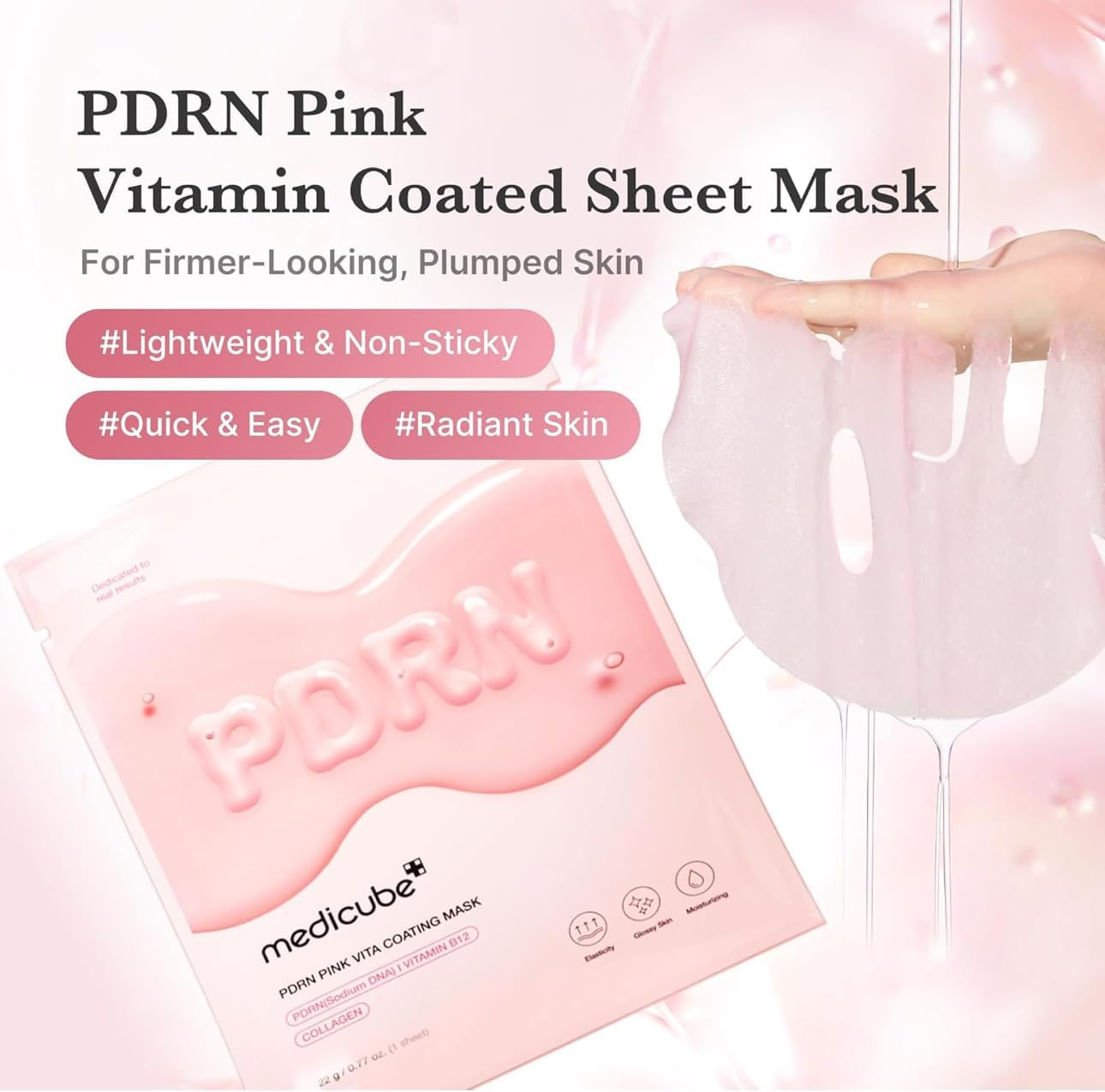 MEDICUBE - PDRN Pink Vita Coating Mask 22G