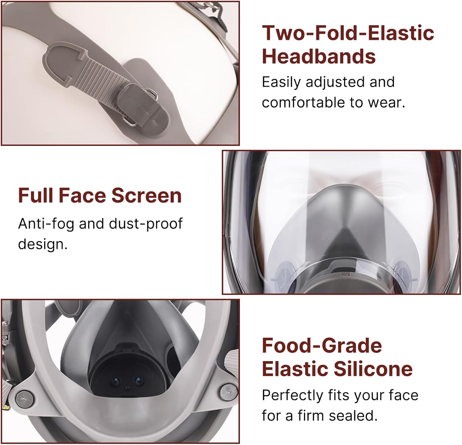 Reusable Full Face Respirator Mask &ndash; Professional Organic Vapor Gas Mask with Activated Carbon Filters, Anti-Fog Lens, Double Filtration for Painting, Welding, Sanding, and Dust Protection image number 6