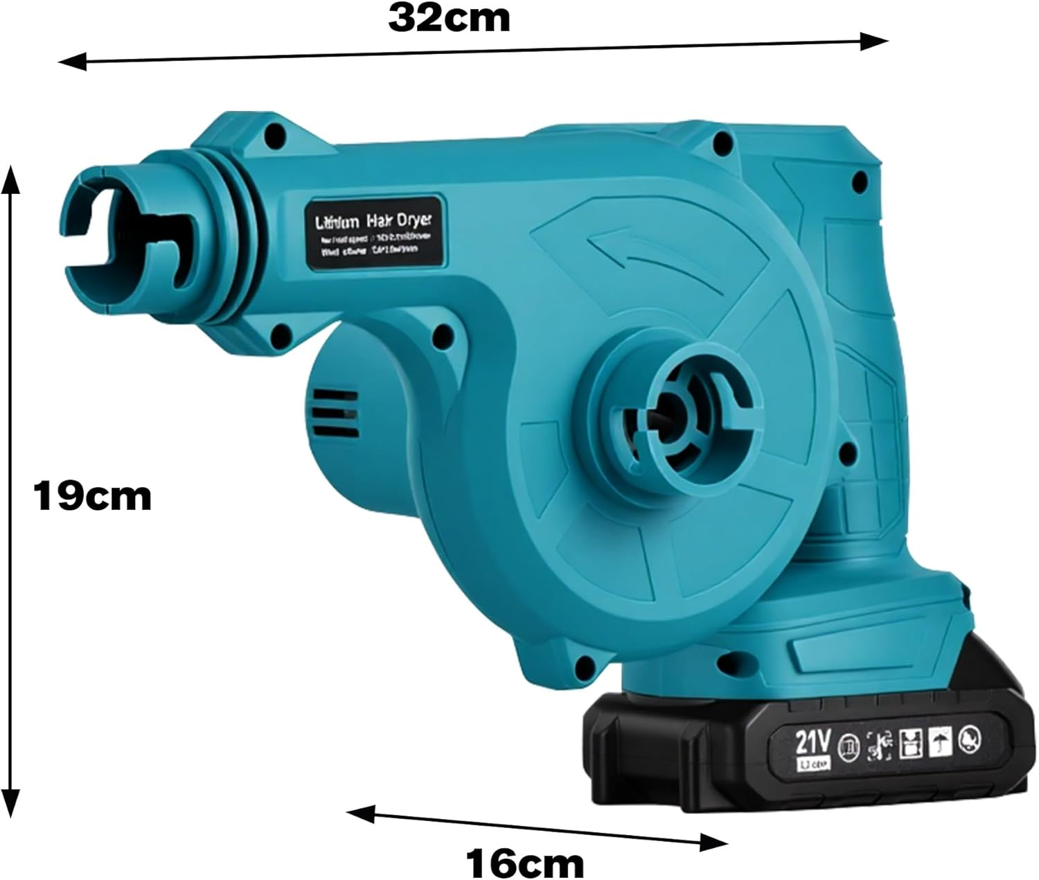 2 in 1 Cordless Leaf Blower & Vacuum, Powerful Motor with 2 Rechargeable Batteries, Lightweight Handheld Design for Home, Garden, Car Cleaning image number 3