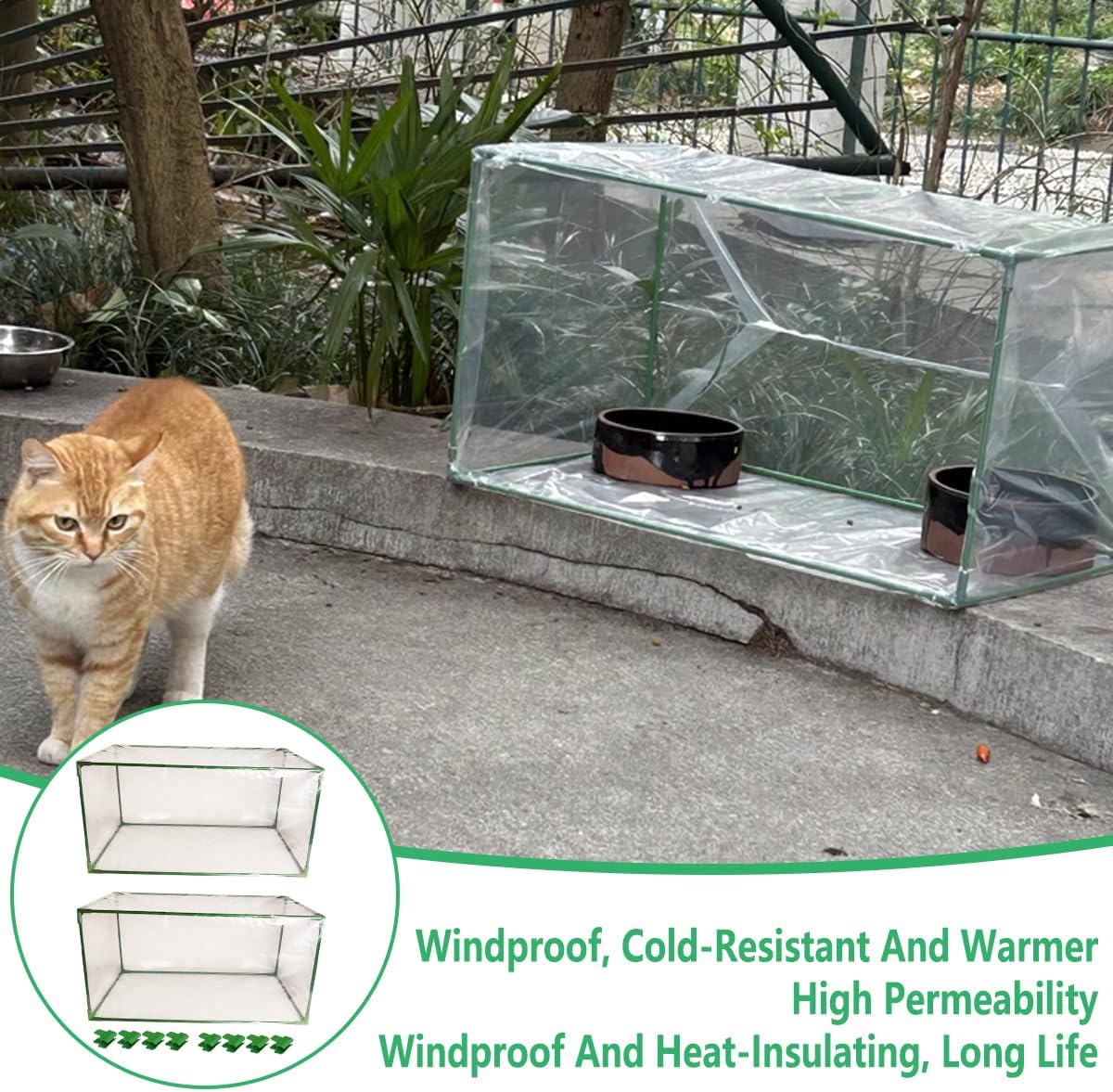 AIMALL Mini Greenhouse Plant Cover &ndash; 24.4X12.59X12.59In Portable Fiberglass Frame Greenhouse Tent for Succulents, Seedlings, Winter Protection & Rain Shelter image number 6