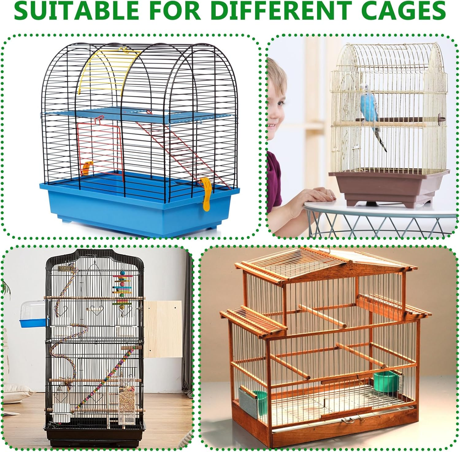 Cebrabounze Large Bird Cage Mat, 35X47 Inch under Pet Cage Mat for Bird Cages, Dog Crate, Reptile Aquariums, Waterproof Felt Liner with Non-Slip Backing for Kennel Training, Floor Protector image number 5