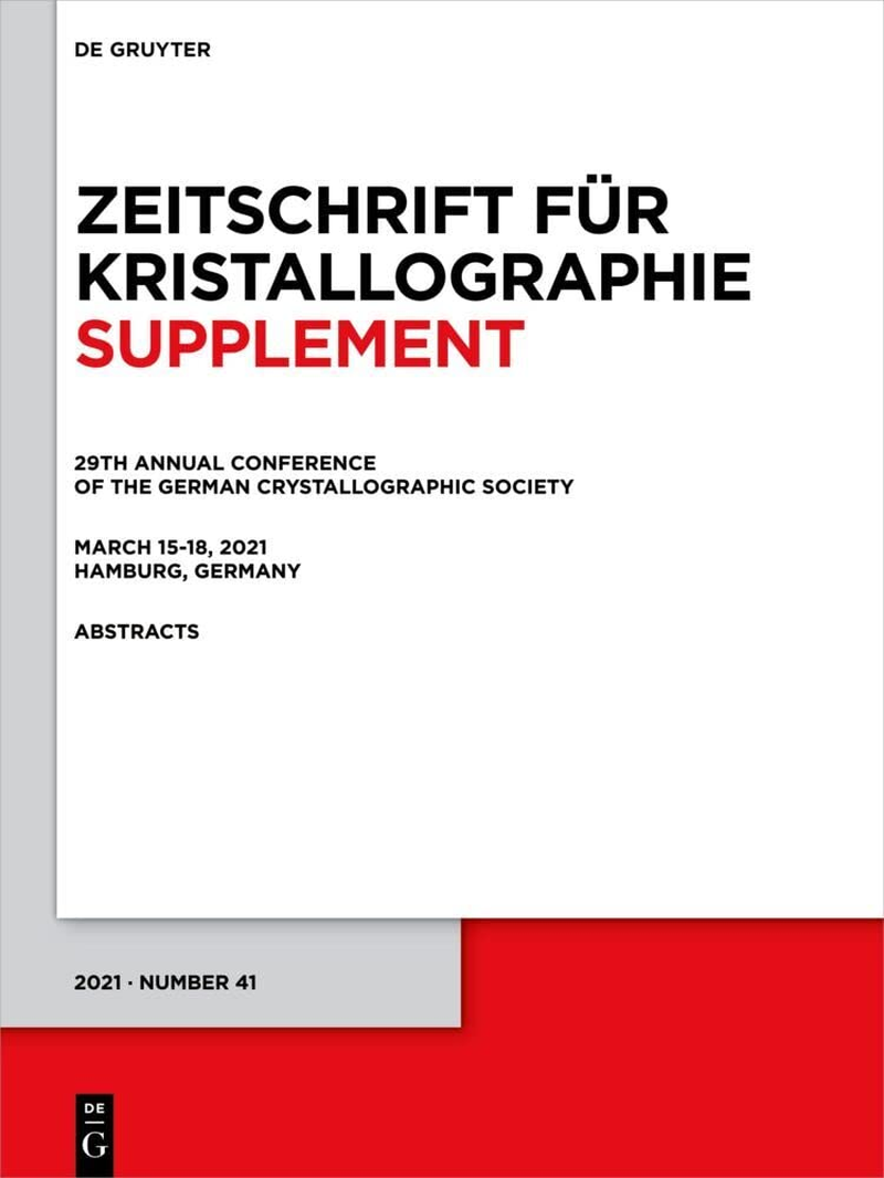 29Th Annual Conference of the German Crystallographic Society, March 15-18, 2021, Hamburg, Germany: 41 image number 1