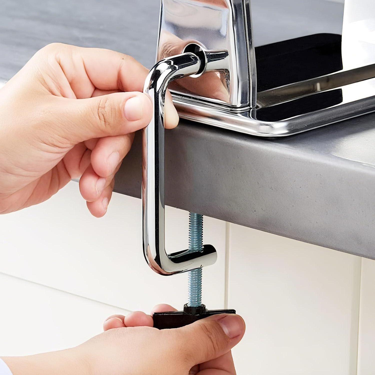 Master FENG Pasta & Ravioli Maker, Set of 6 Piece 150Mm Steel Noodle Maker Machine with 9 Adjustable Thickness Settings, Includes Ravioli Maker Attachment, Pasta Drying Rack image number 5