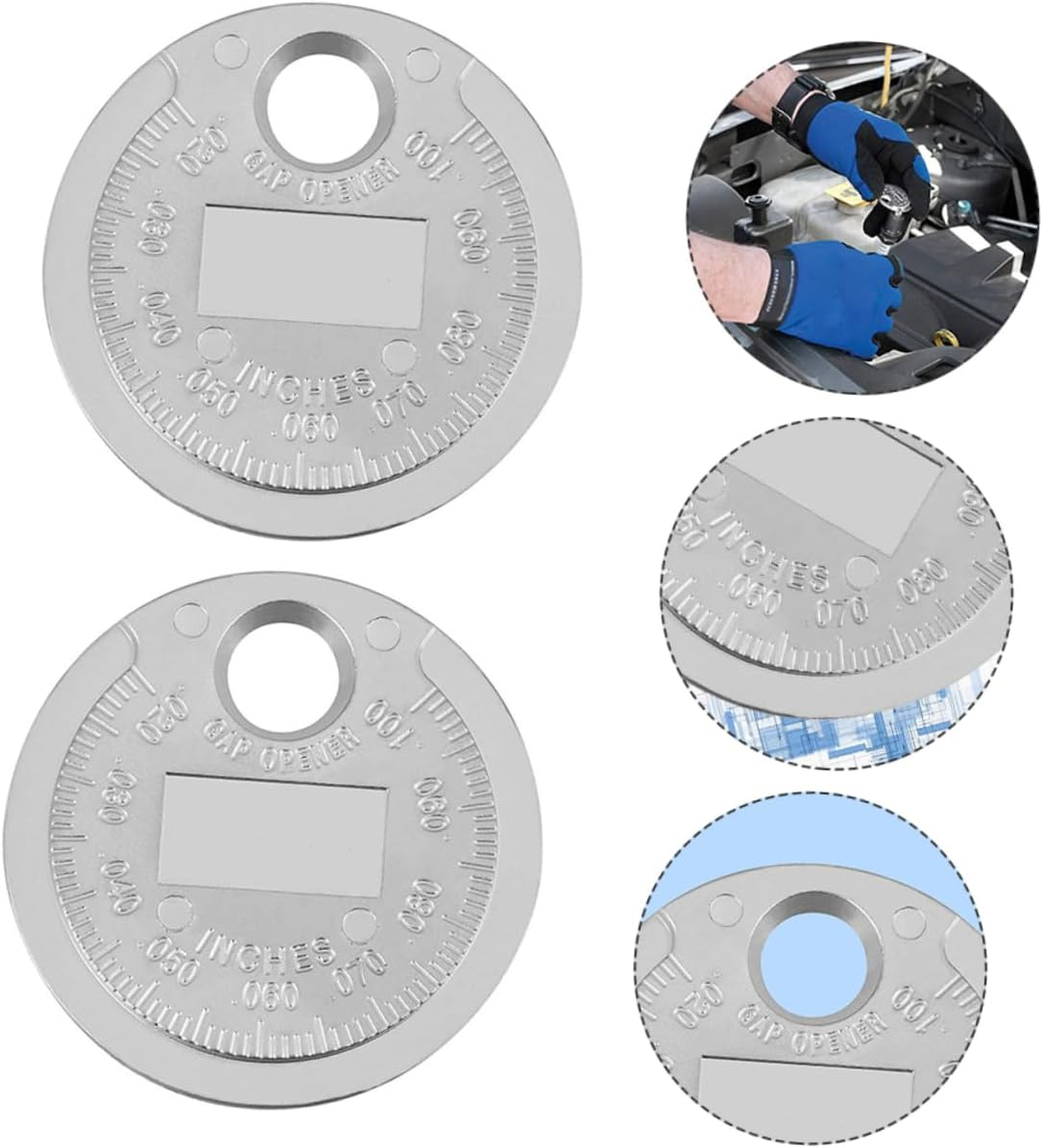 Cabilock 2Pcs Wire Spark Plug Gaps Gauge Tool 0.02"-0.1" Precision Carbon Steel Metric and Imperial Measurement for Automotive Ignition Repair and Maintenance image number 5