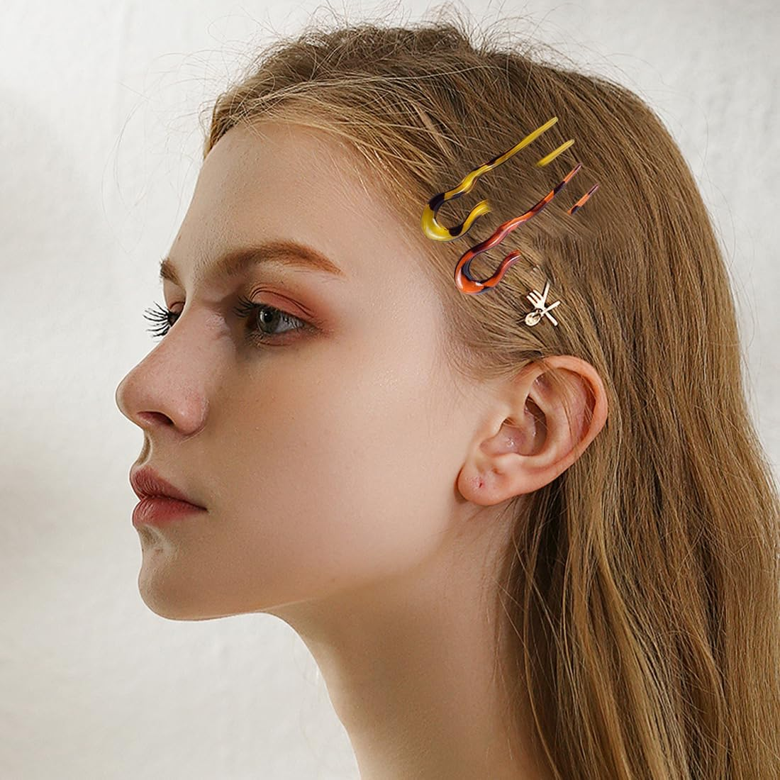 U-Shaped Hair Pin, Bobby Pins, Metal, 6 Pieces, U-Shaped Hair Pins, French Style, Hairpin Hair Clips, Headpiece for Women and Girls, Hair Clips Hair Clip image number 4