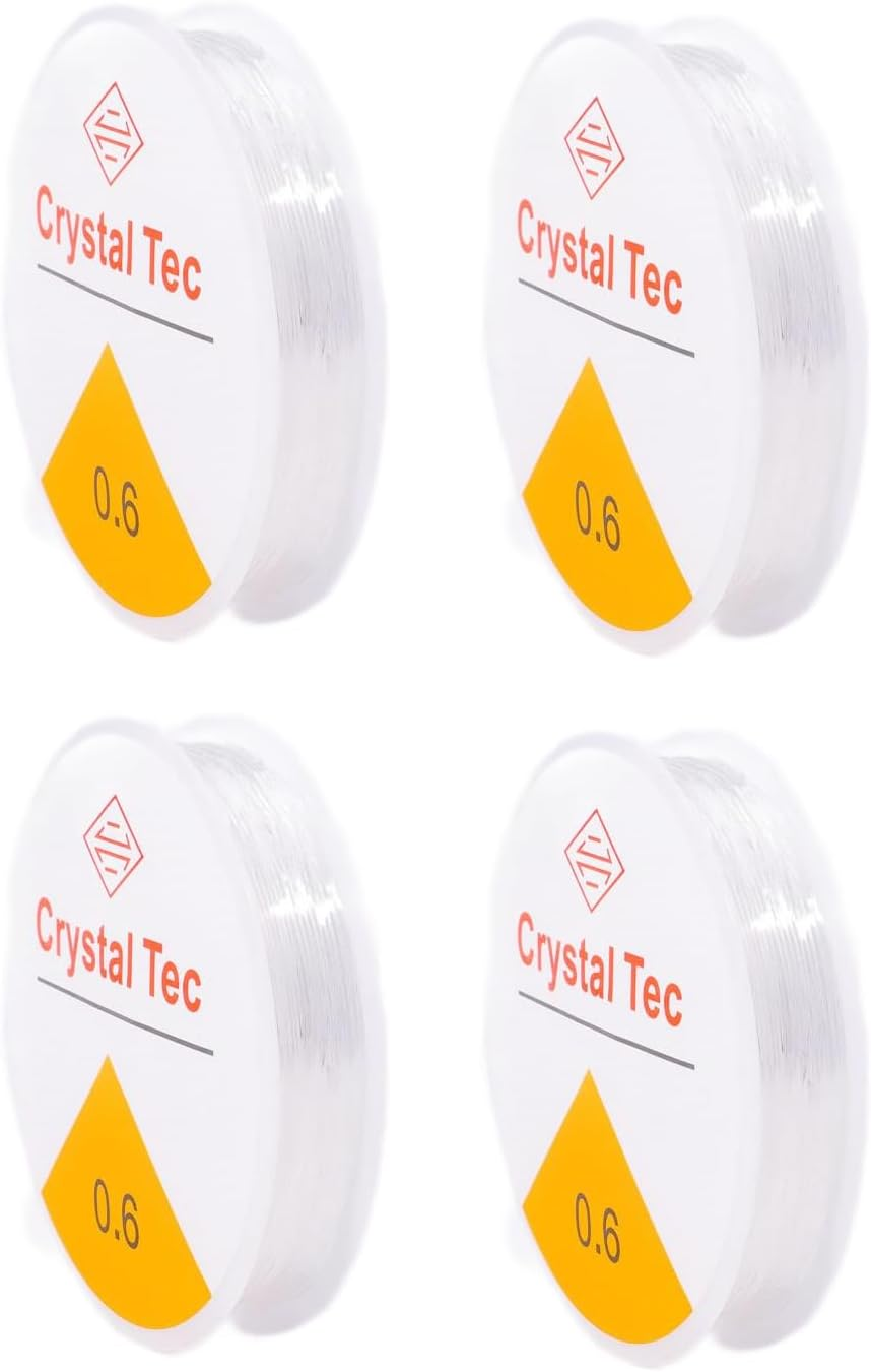 LORJE 4 Roll Clear Elastic Beading Threads，Stretchy Bead Cord String Stretchy Crystal Elastic Bracelet String for DIY Bracelet,Beading, Jewelry Making (1.0) image number 2