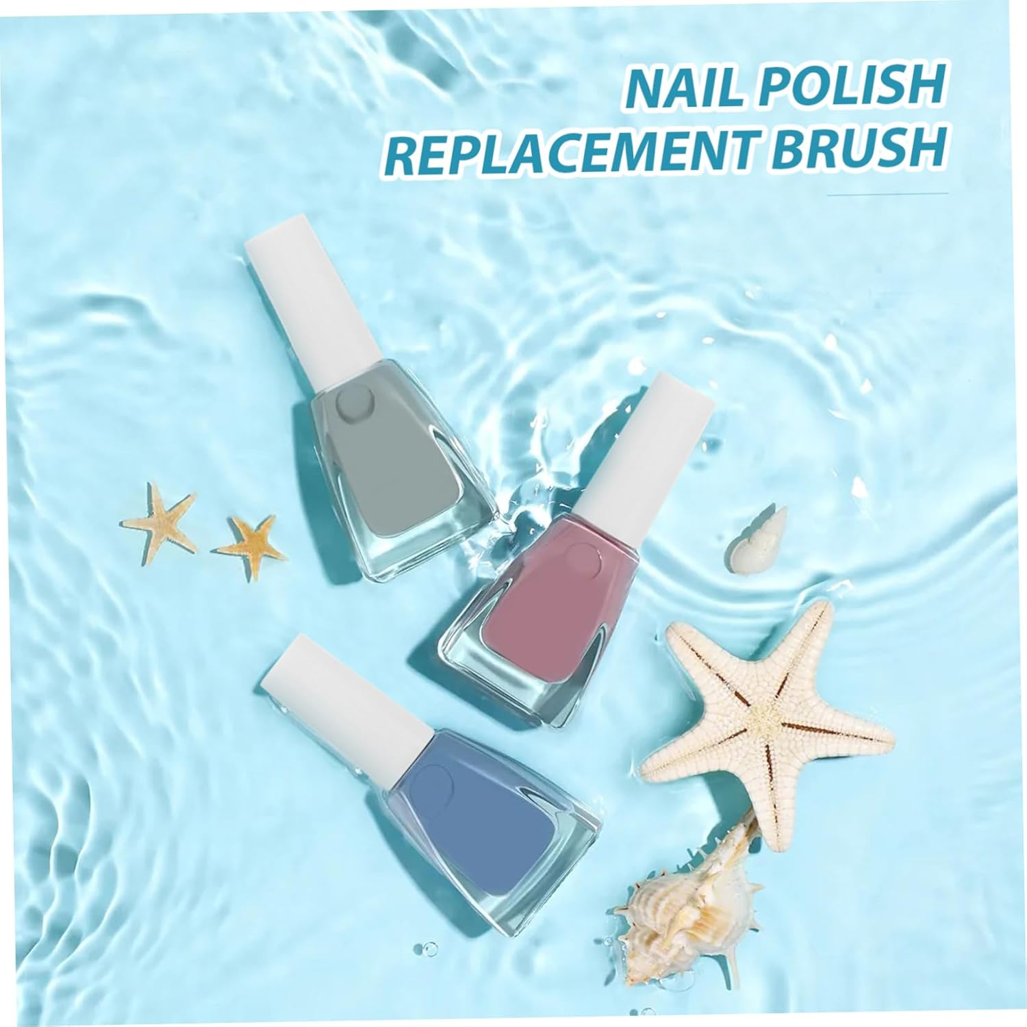 HONITANO 20Pcs Replacement Nail Polish Bottle Caps Brush for Manicure Gel Nail Salon Supplies image number 2