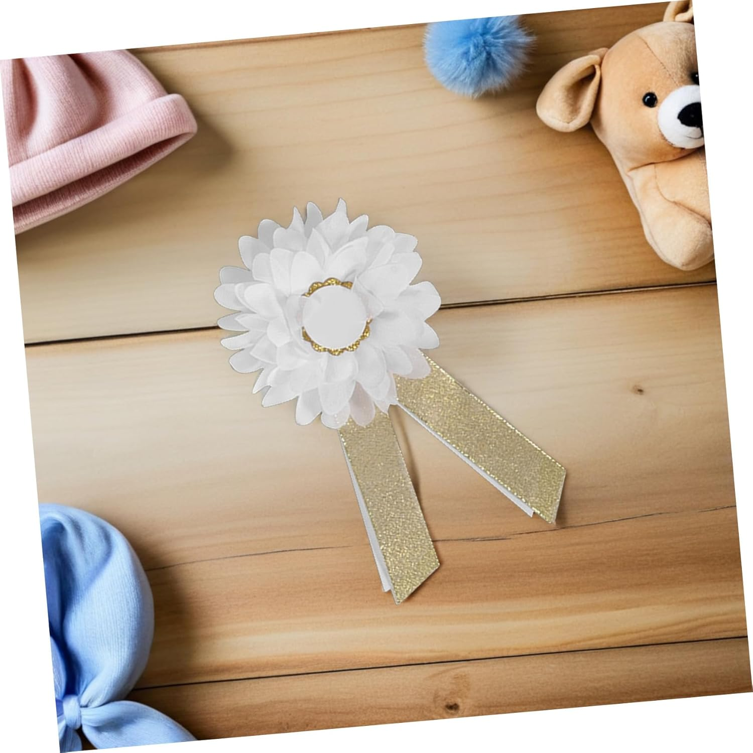 MERRYHAPY Adjustable Floral Maternity Belt with Soft Breathable Fabric for Pregnant Women Back Support Sash for Shower and Pregnancy Photography White Elegant Pregnancy Belly Band image number 1