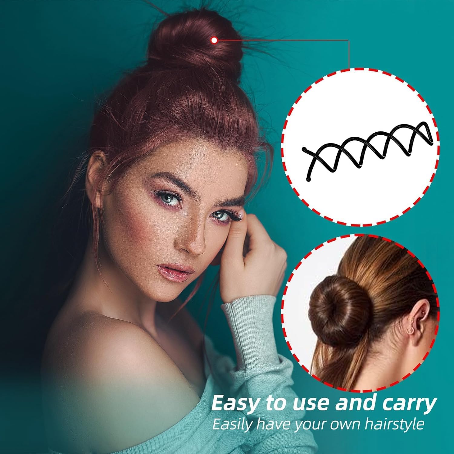 30Pcs Spiral Hair Pins Black Hair Styling Pins Screw Spin Bobby Pin Spiral Bobby Hair Pin Spin Pin,Non-Scratch round Tips Spiral Hair Clip Spin Clip Twist Screw Hair Pins Spin Pins for DIY Hair Style image number 1