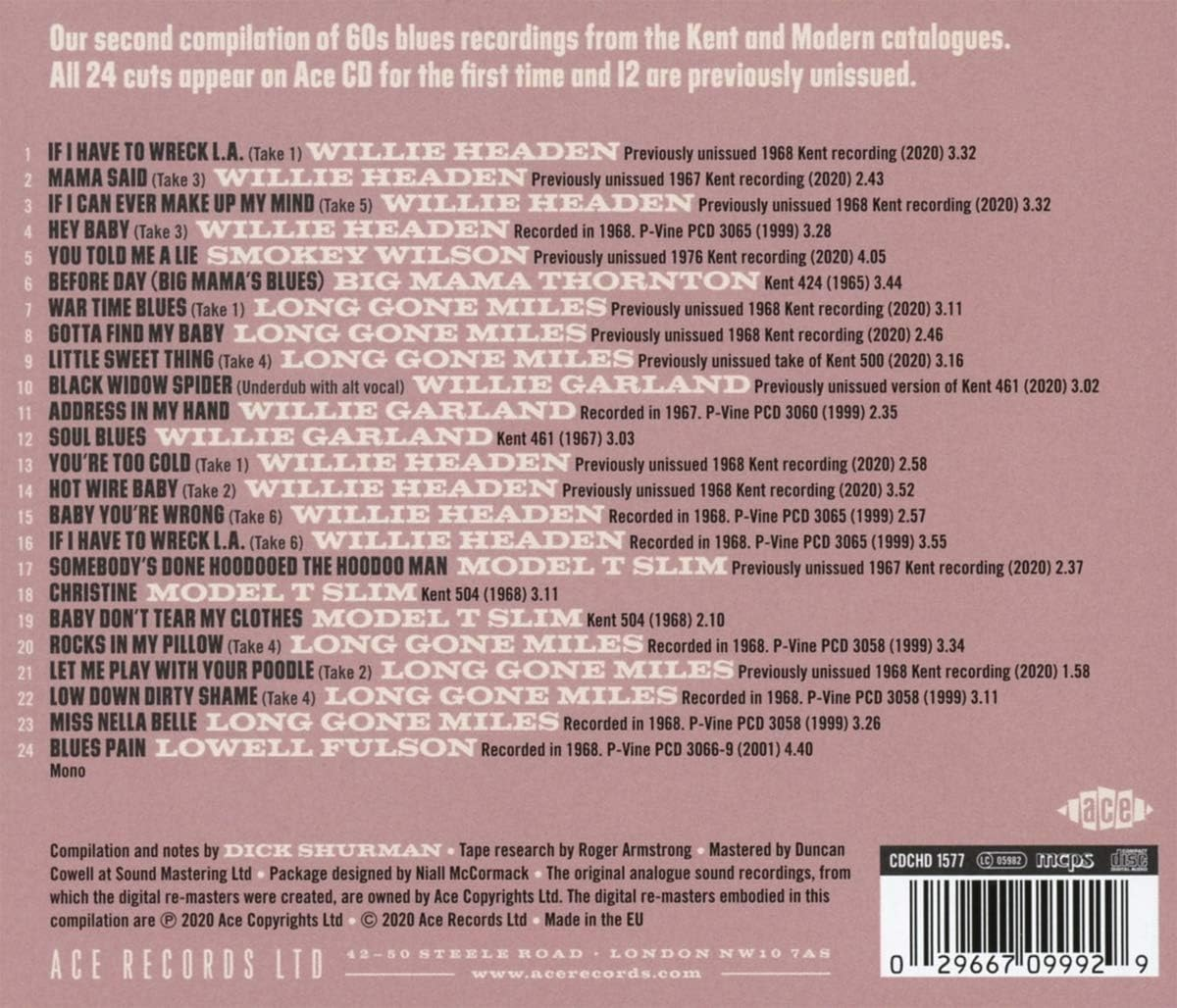 If I Have to Wreck L.A.: Kent & Modern Records Blues into the 60S Vol2 / Various image number 1