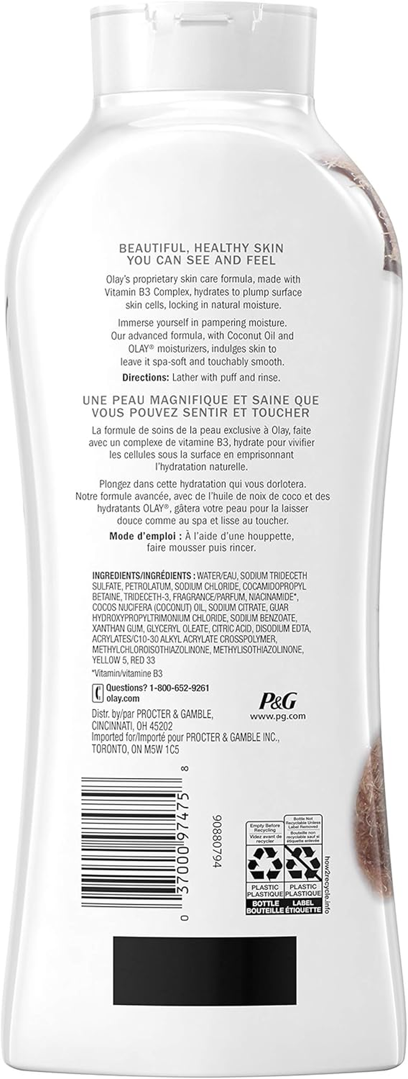 Olay Ultra Moisture Coconut Oasis Body Wash, 22 Fl Oz, Pack of 1 image number 1