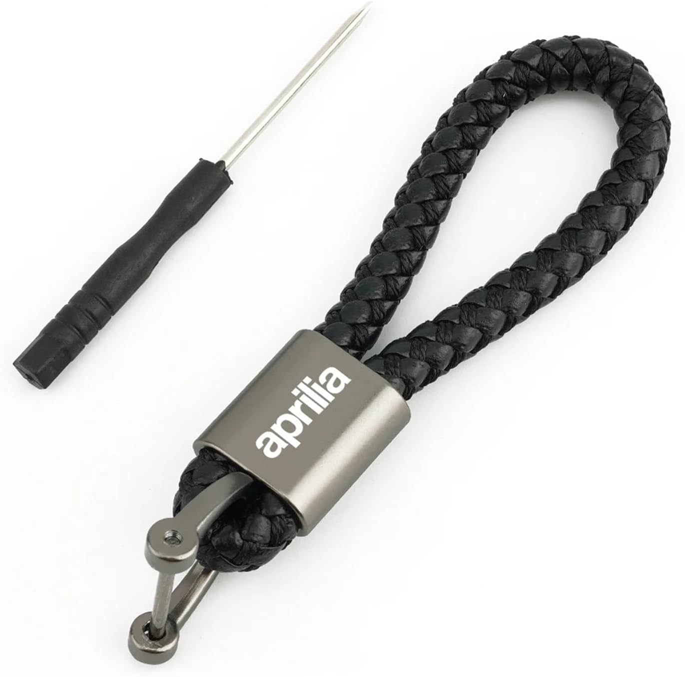 VLOZDJOF with Laser Logo Motorcycle Keyring Compatible with Aprilia FACTOR Racing GPR RS125 RS250 RSV4 SR50 Universal Keychain Accessories 2025