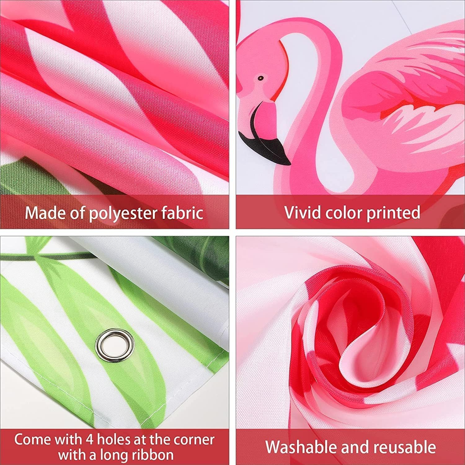 Hawaiian Aloha Party Decoration, Extra Large Summer Luau Beach Party Banner Backdrop Background Photography for Birthday Musical Party Baby Shower Tropical Tiki Themed Decoration, 72.8 X 43.3 Inch image number 2