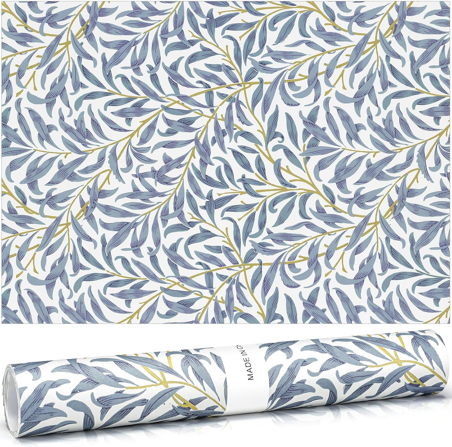 10 Sheets Scented Drawer Liners for Dresser, Non-Adhesive Paper Liner for Home Shelf Closet (Blue Butterfly, Linen)