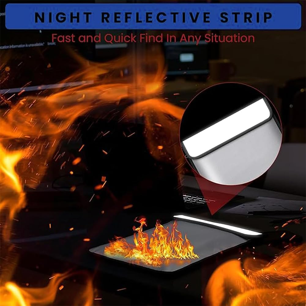 3 PCS Gray Fireproof Waterproof Money Important Document Bag(2000℉), for Fire Proof Money Bag for A4 A5 Documents Holder,File,Cash,Jewelry,Passport,Tablet,Laptop image number 1