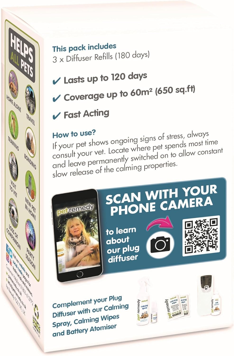 Pet Remedy Natural Calming Diffuser Refill Pack, 40 Ml, Pack of 3 (6 Month Supply) image number 4