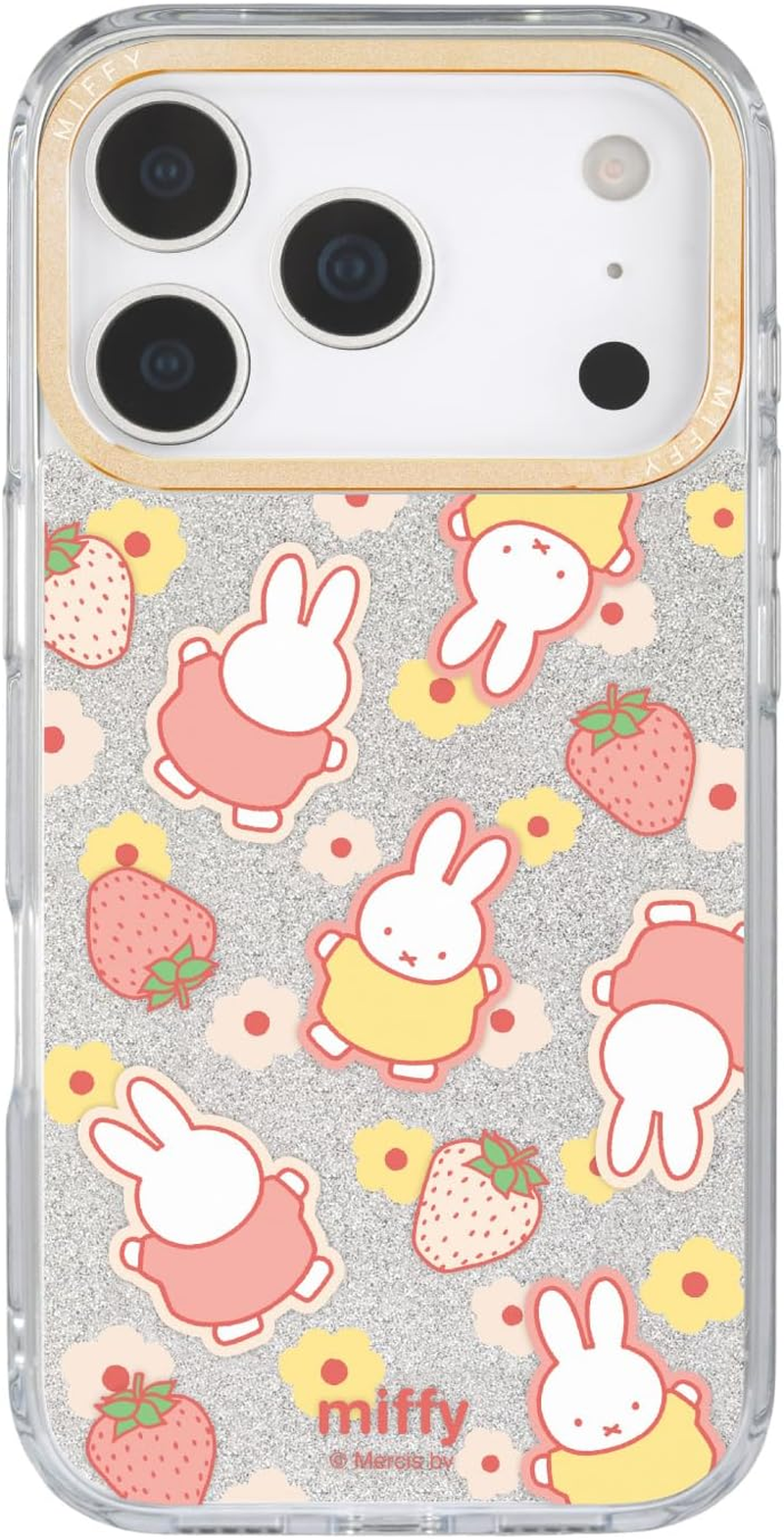 Gourmandies MF-635B Miffy Camera Frame Iphone 17 Pro Compatible Case Strawberry