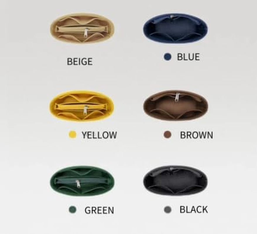 Xoppia Bag Organizer Compatible with Goyard Anjou Mini Bag. Felt Insert Liner for Women Handbag. (Black, Style B)