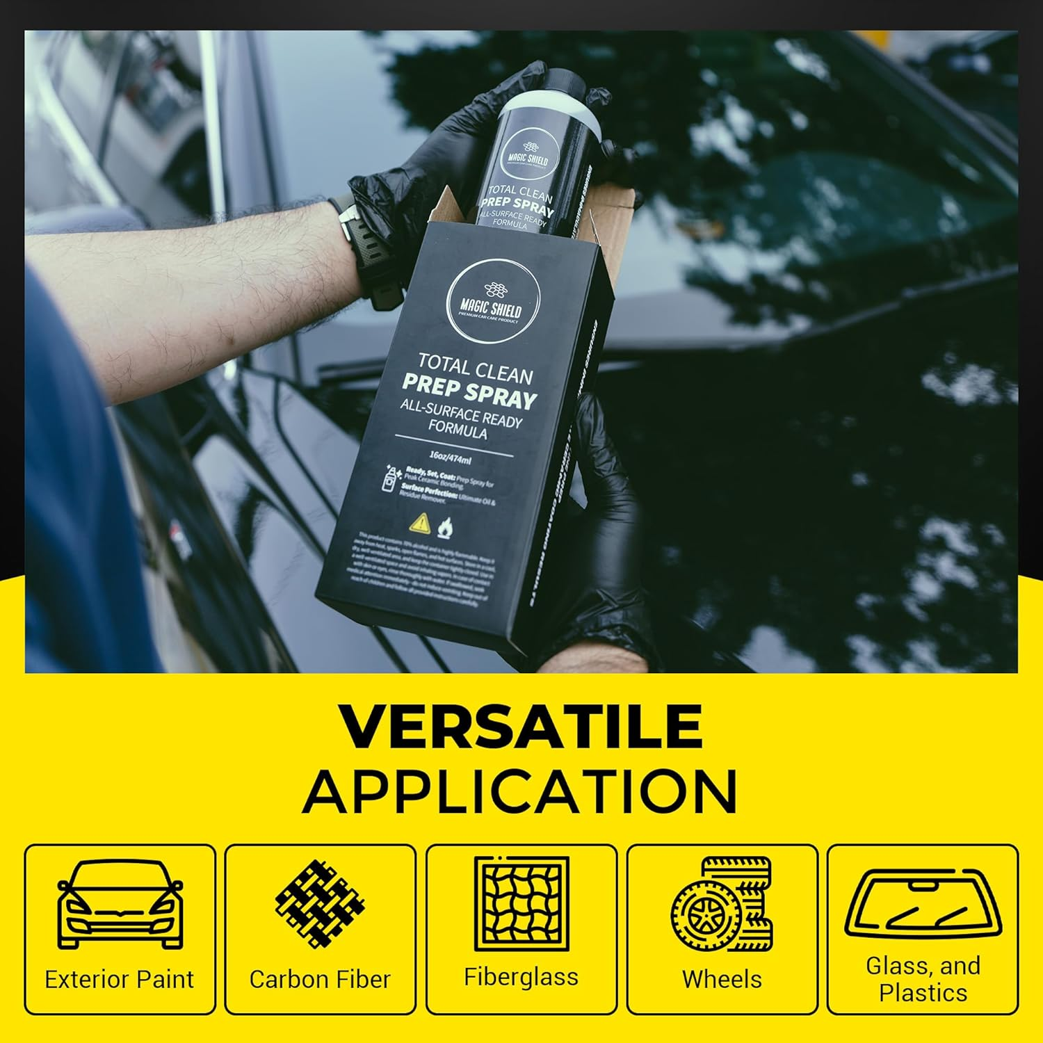 Prep Spray for Cars - 16Oz | Ideal for Ceramic Coating Prep, Wax & Grease Remover for Auto Detailing | Ultimate Surface Cleaner - Wash after Use image number 4