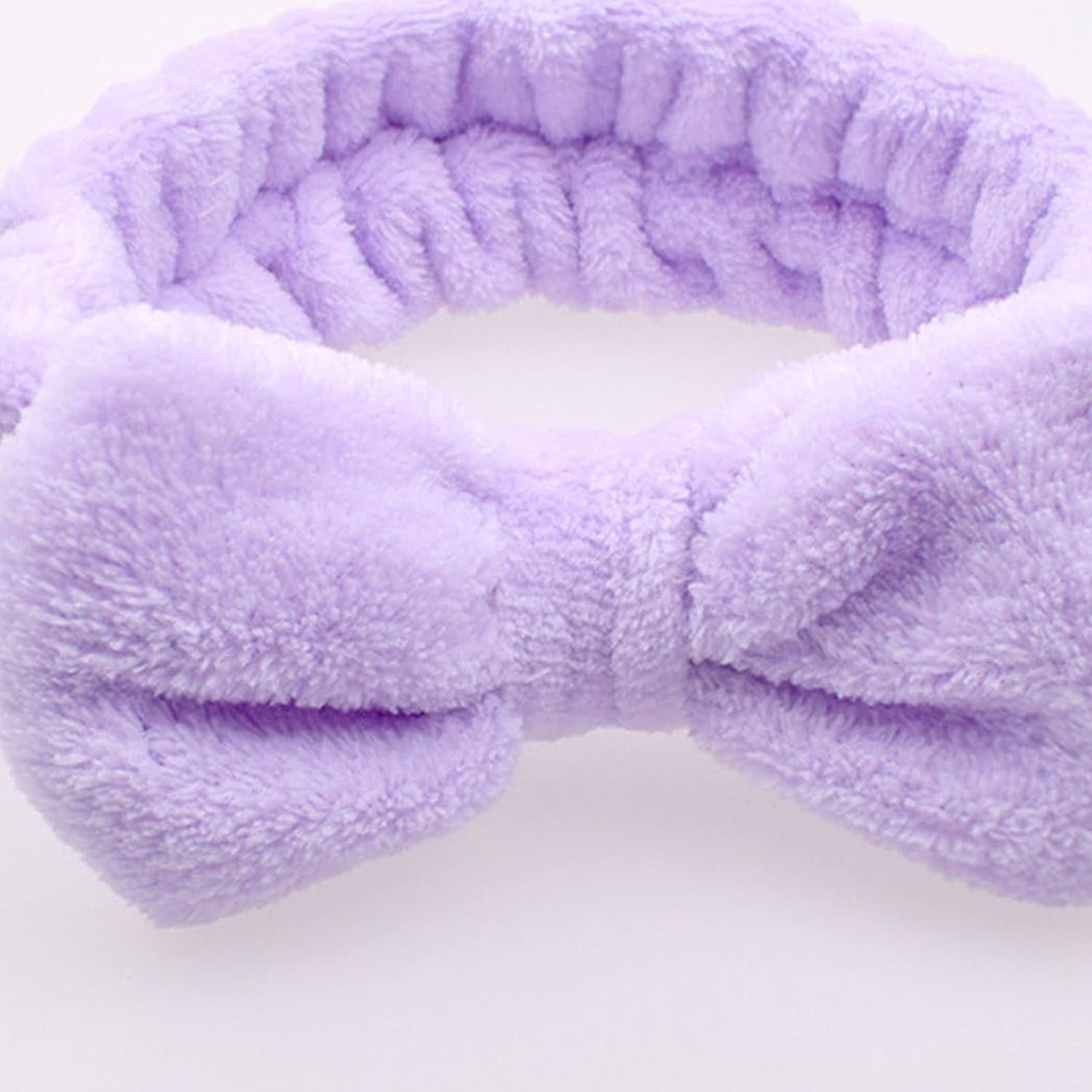 Red Makeup Headband,Cute Hair Band for Washing Face,Spa,Skincare,High Elasticity Bowknot Coral Fleece Bow Head Wrap Hair Accessories for Daily Wear Headbands image number 4