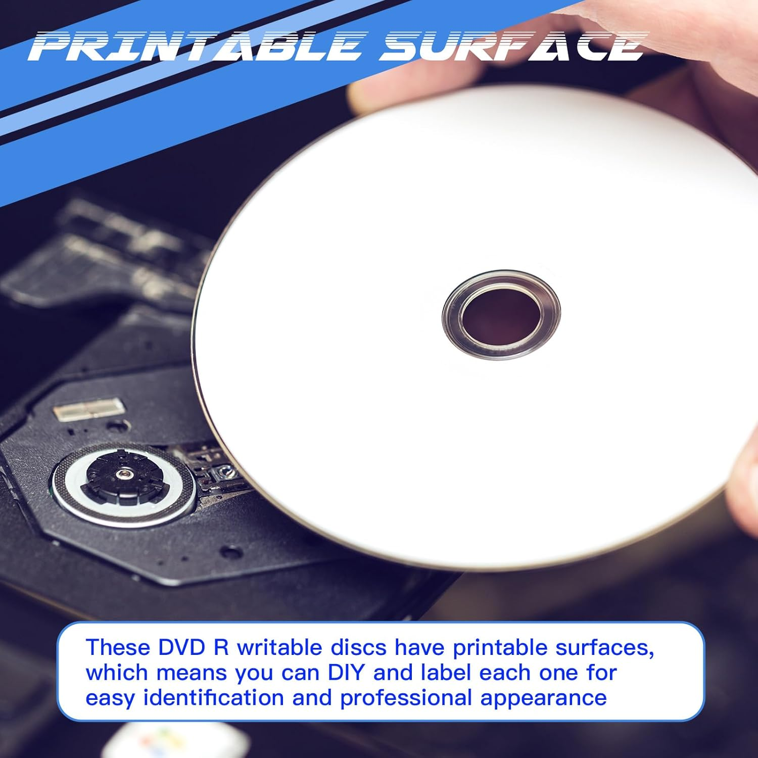 Copkim 50 Pieces 3 Inch Blank DVD-R Discs Disk 1.4 GB Recordable Media Disc 1-4 X Printable Mini DVD-R Blank Discs Media Disk for VCR Video Camera image number 5