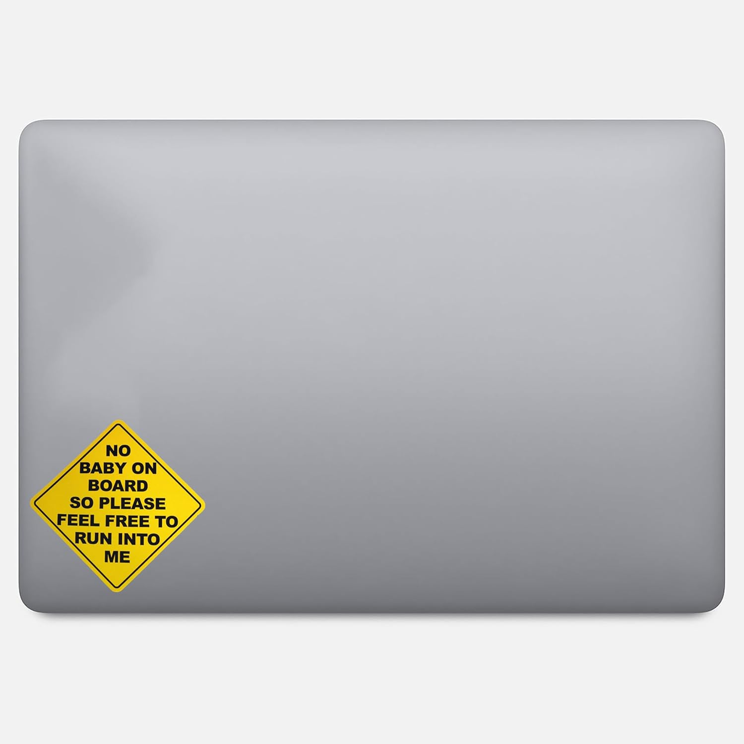No Baby on Board so Please Feel Free to Run into Me Funny Sarcastic Vinyl Bumper Sticker Decal 5 Inch &ndash; Durable, Weather-Resistant Car Sticker image number 2