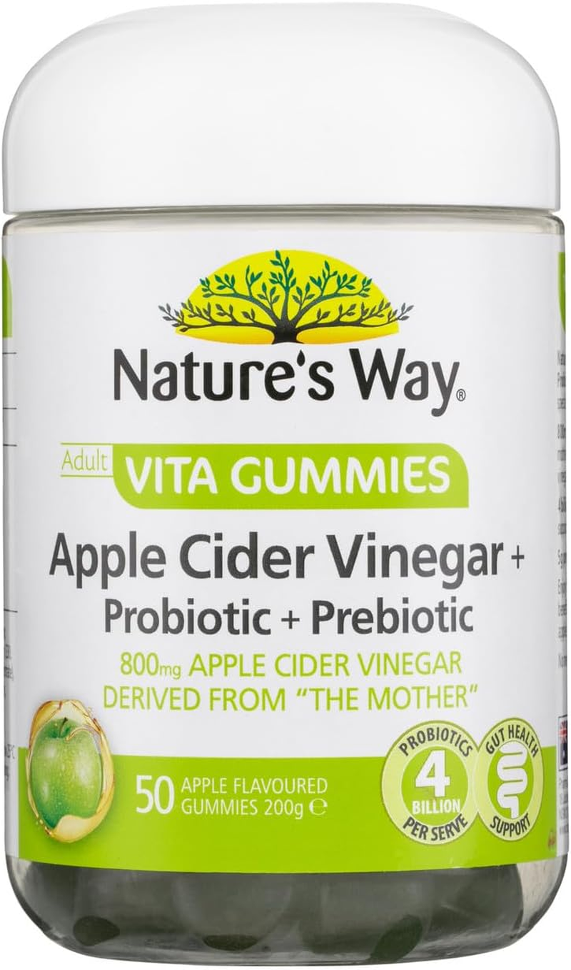Nature'S Way Adult Apple Cider Vinegar + Prebiotic + Probiotic Vita 50 Gummies image number 3