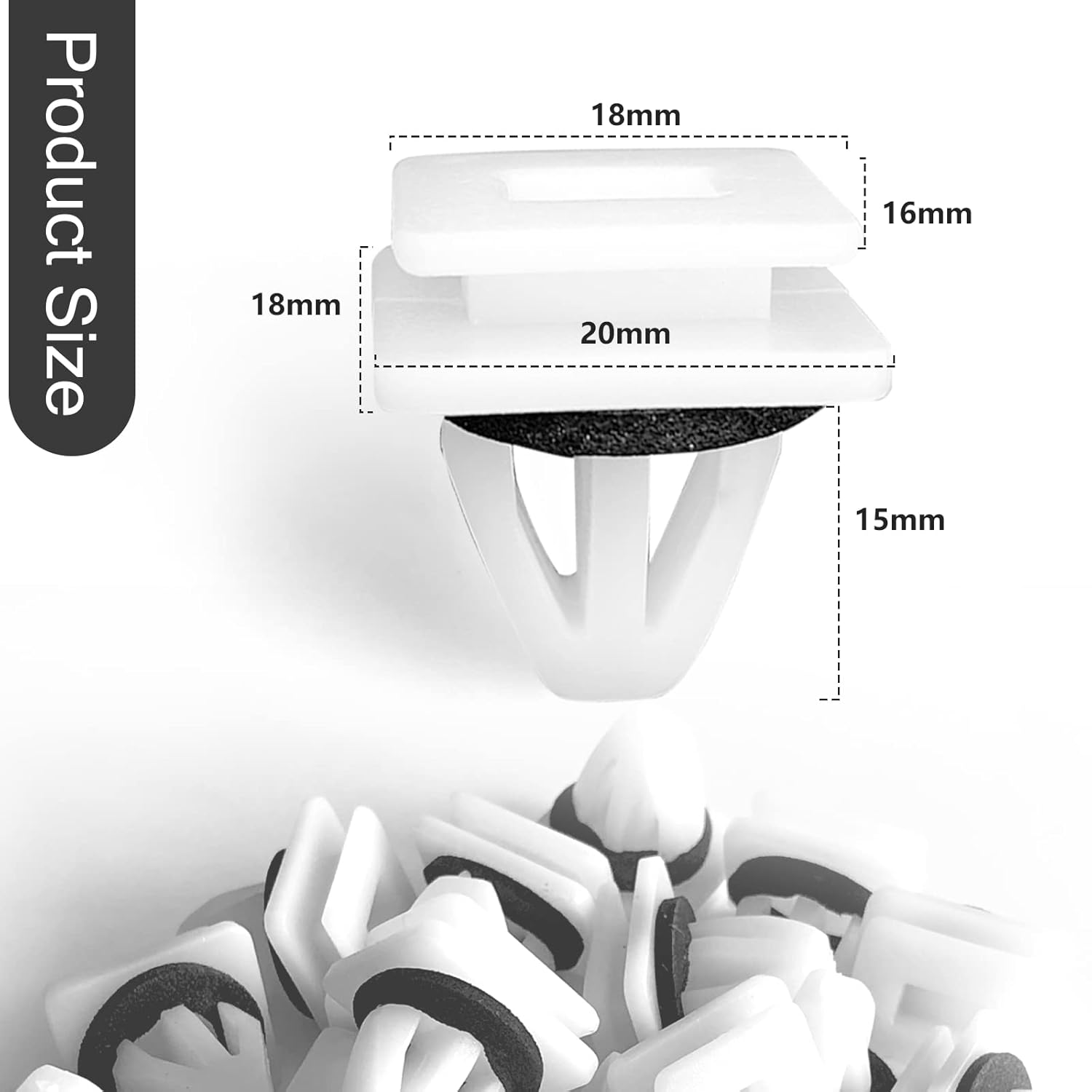 20Pcs Rocker Panel and Fender Moulding Clips Compatible with Honda Acura Accord Civic CR-V Acura HR-V Odyssey MDX RL TL ZDX 91504-SP1-003