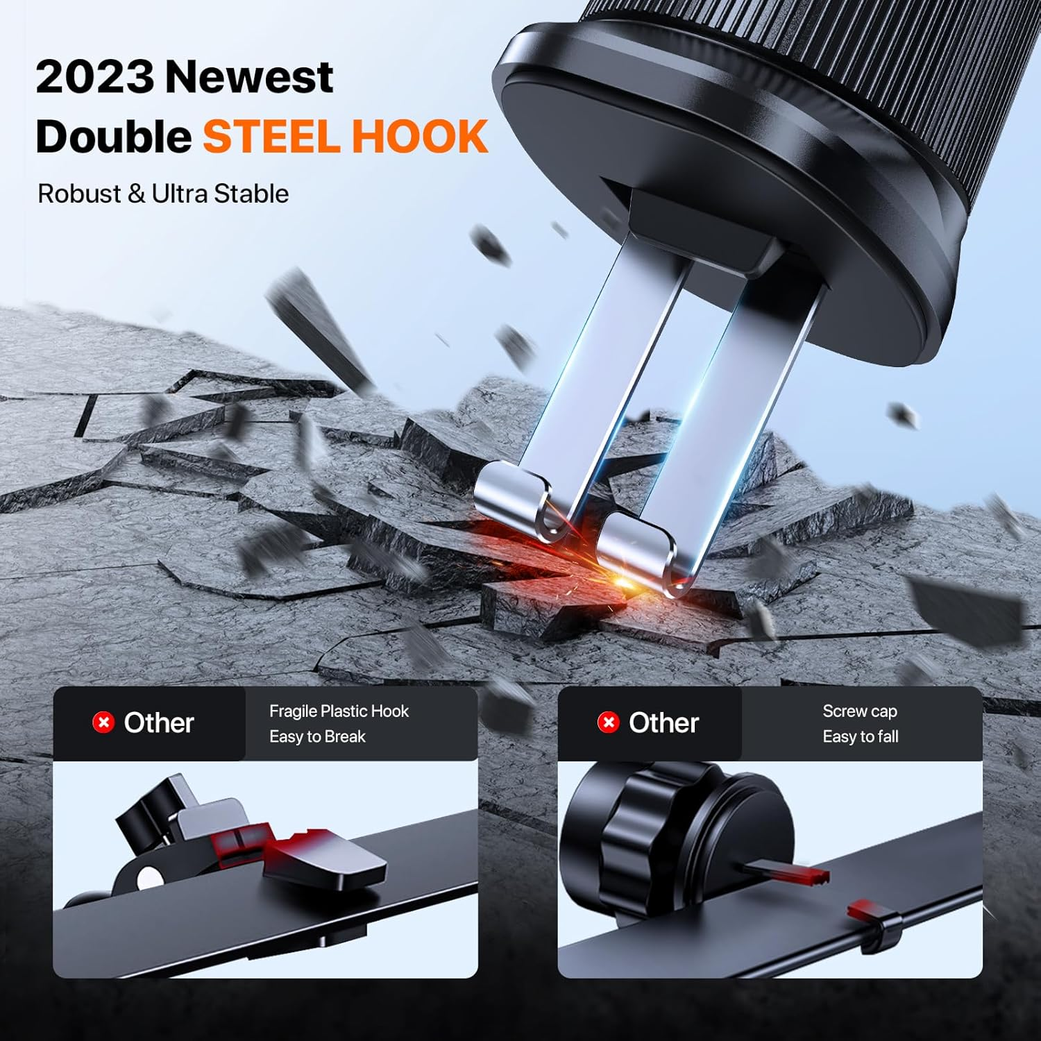 Miracase Car Phone Holder, Universal Mobile Phone Holder for Car Air Vent Compatible with Iphone 15 Pro Max 15 plus 14 13 12 11 SE X 8 7 6, Samsung Galaxy S23 S22 S21, Google Pixel, Huawei, and More