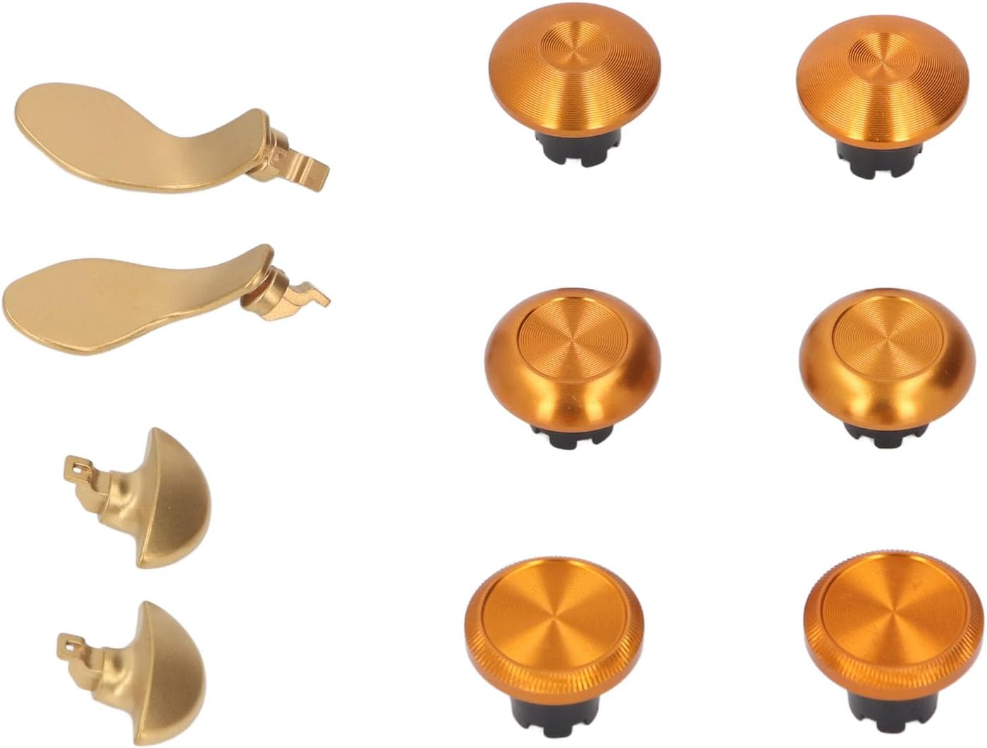 Metal Thumbsticks for PS 5 Edge Controller, 6Pcs Metal Joystick Caps + 4Pcs Metal Back Paddles, Interchangeable Analog Stick Joystick Caps with Paddles for PS 5 Edge Controller