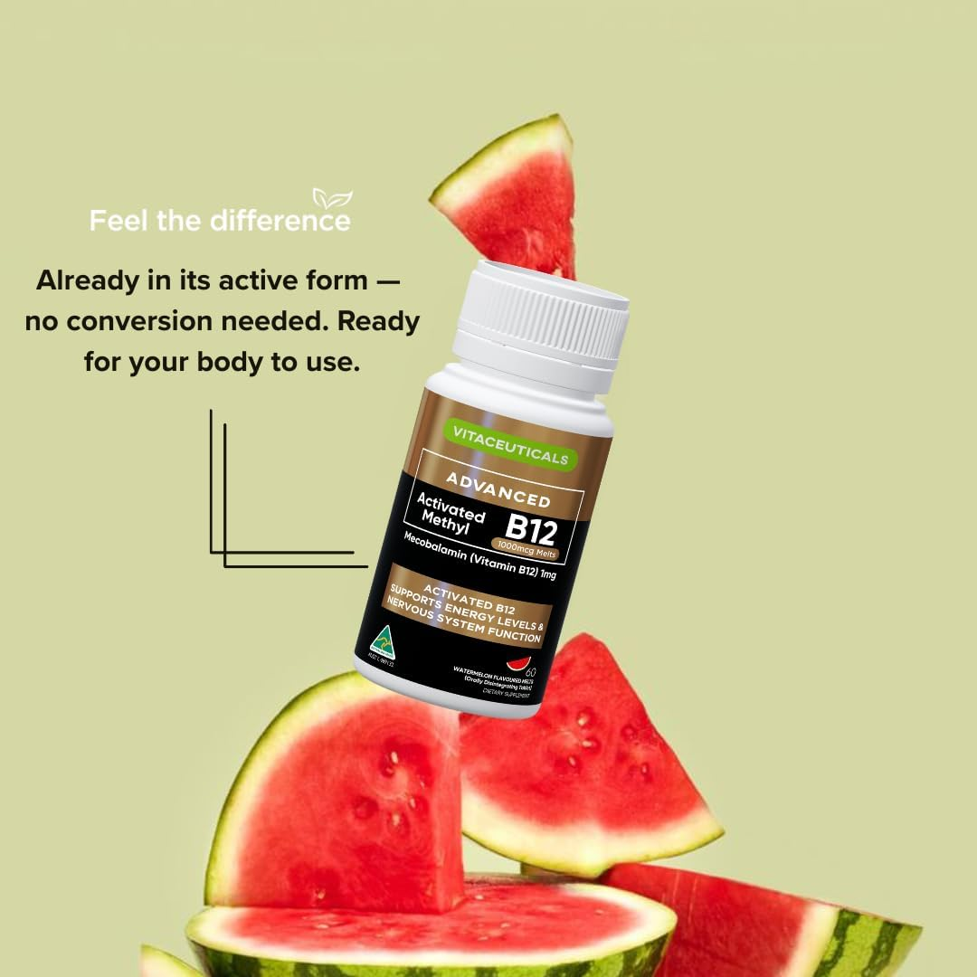 Vitamin B12 by Vitaceuticals | Energy Support, Fatigue Relief & Immune Health | 60 Fast-Dissolving Melts | Australian Made image number 5
