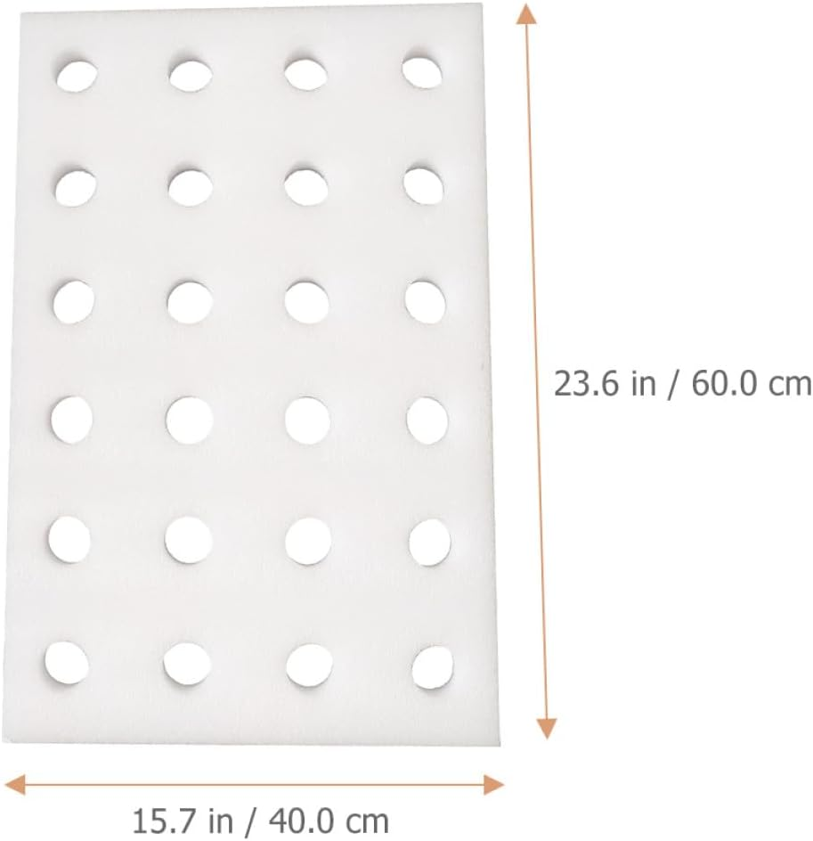 CIYODO 2Pcs Hydroponic Floating Plant Boards 40Mm Hole Diameter Foam Blocks Soil-Free Hydroponic Gardening Supplies for Vegetable and Sprout Growing in Home Greenhouse image number 5