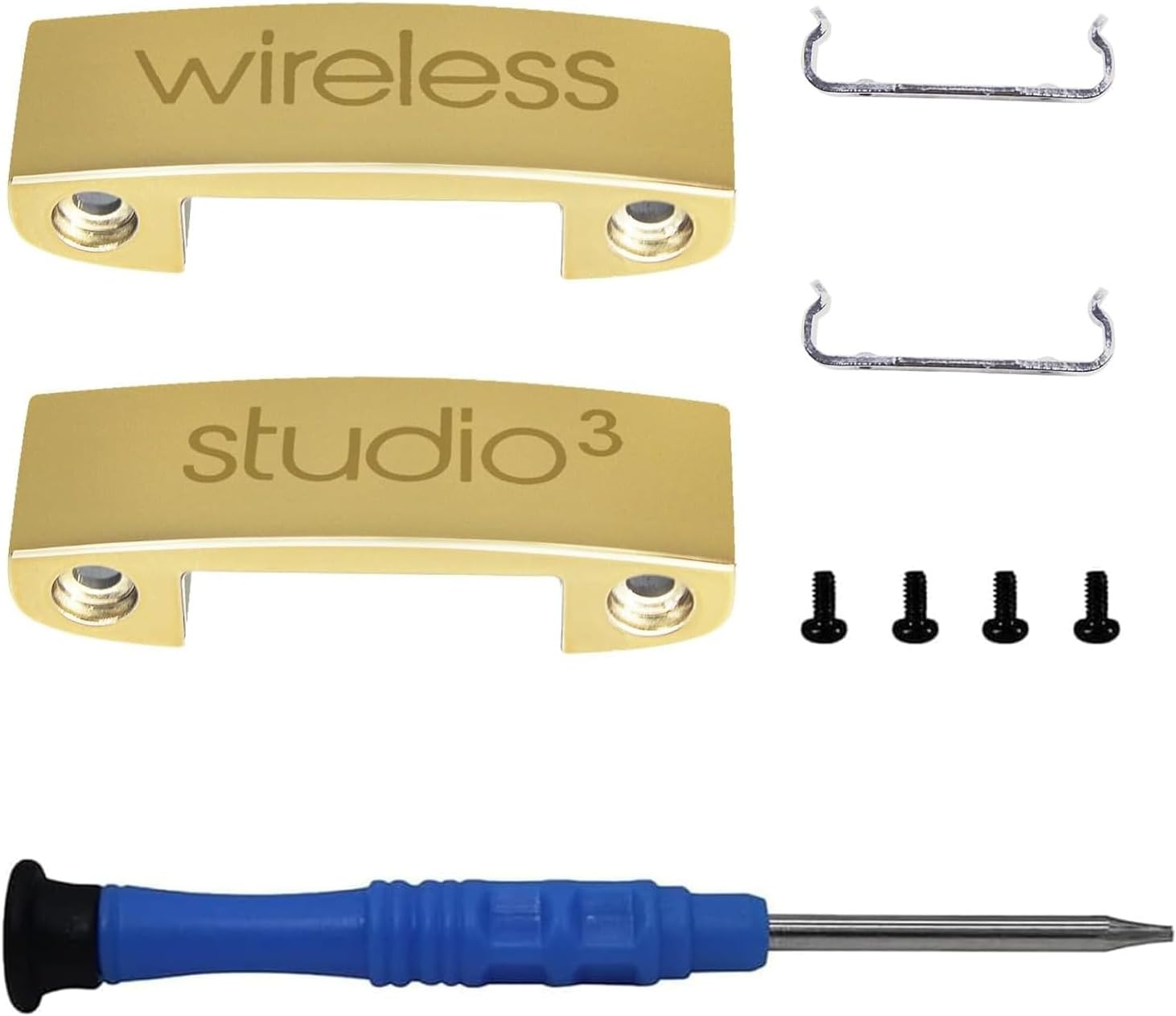 Replacement Headband Metal Folding Hinge Clip Cover Pin Repair Parts Set Compatible with Beats Studio 3 Studio 3.0 Wireless Over-Ear Headphones (Gold) image number 6