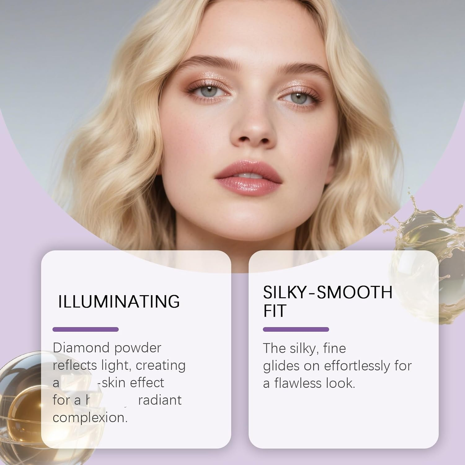 Highlighting Eye&Cheek Palette - Eyeshadow and Highlighter Makeup, 4-In-1 Highlight Shades Makeup for Blush, Silky Smooth and Easy-Blending, Natural Glow Contour Powder, for Cheeks and Eyes (2Pcs) - 4Pcs image number 3