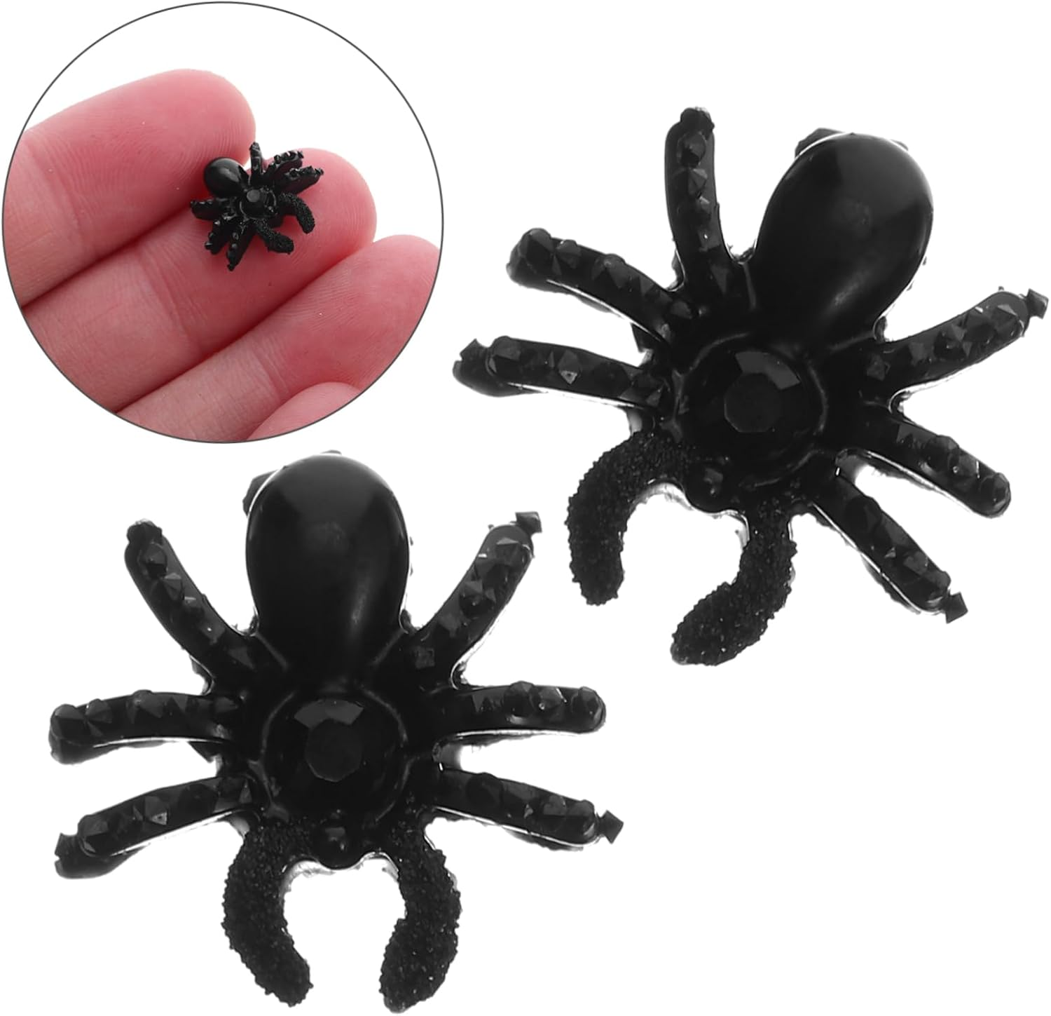 Healeved 750Pcs Halloween Nail Charms Dark Style Animal Spider Nail Art Charms for Manicure Parties Cosplay Carnivals Halloween Accessories