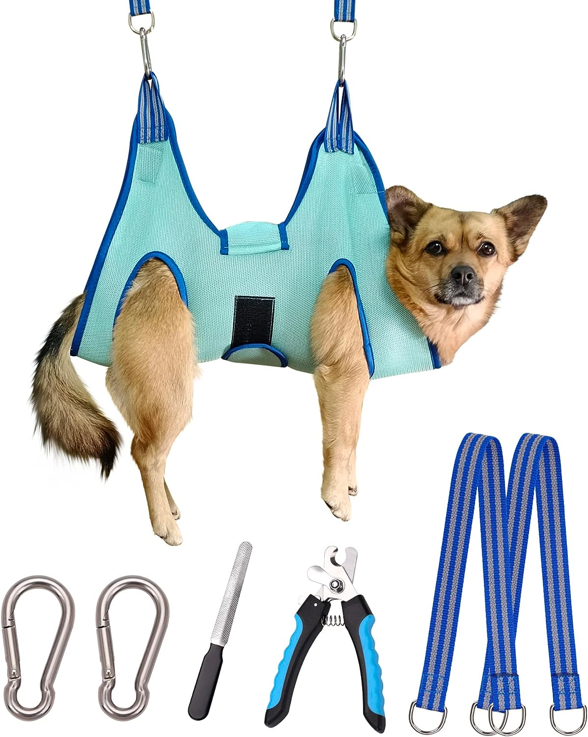 Dog Grooming Hammock, Hanging Harness for Nail Clipping, Trimming Sling Holder Helper, Restraint Bag for Claw Care