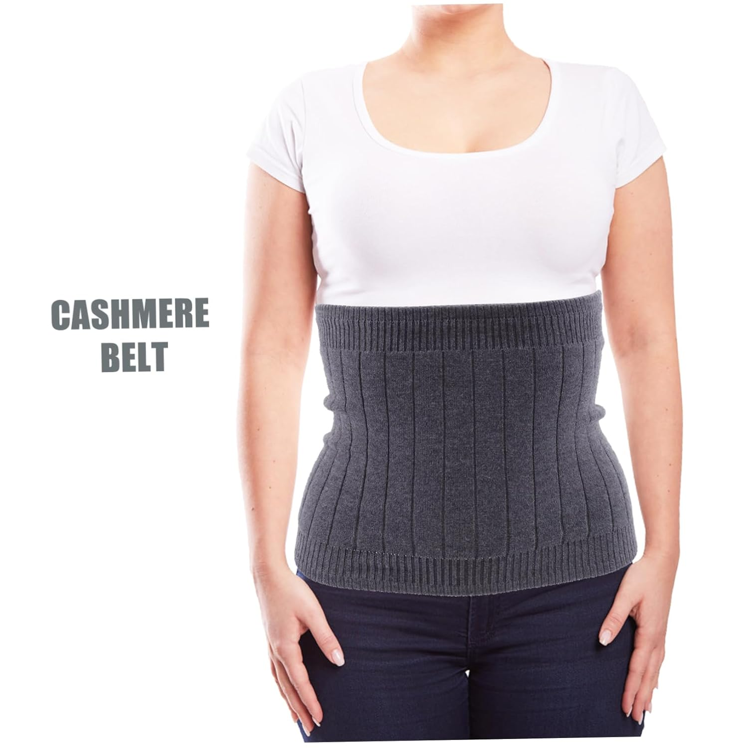 Thermal Cashmere Waist Warmer Back Support Belt Daily Use Kidney Belt Wear-Resistant Waist Band image number 4