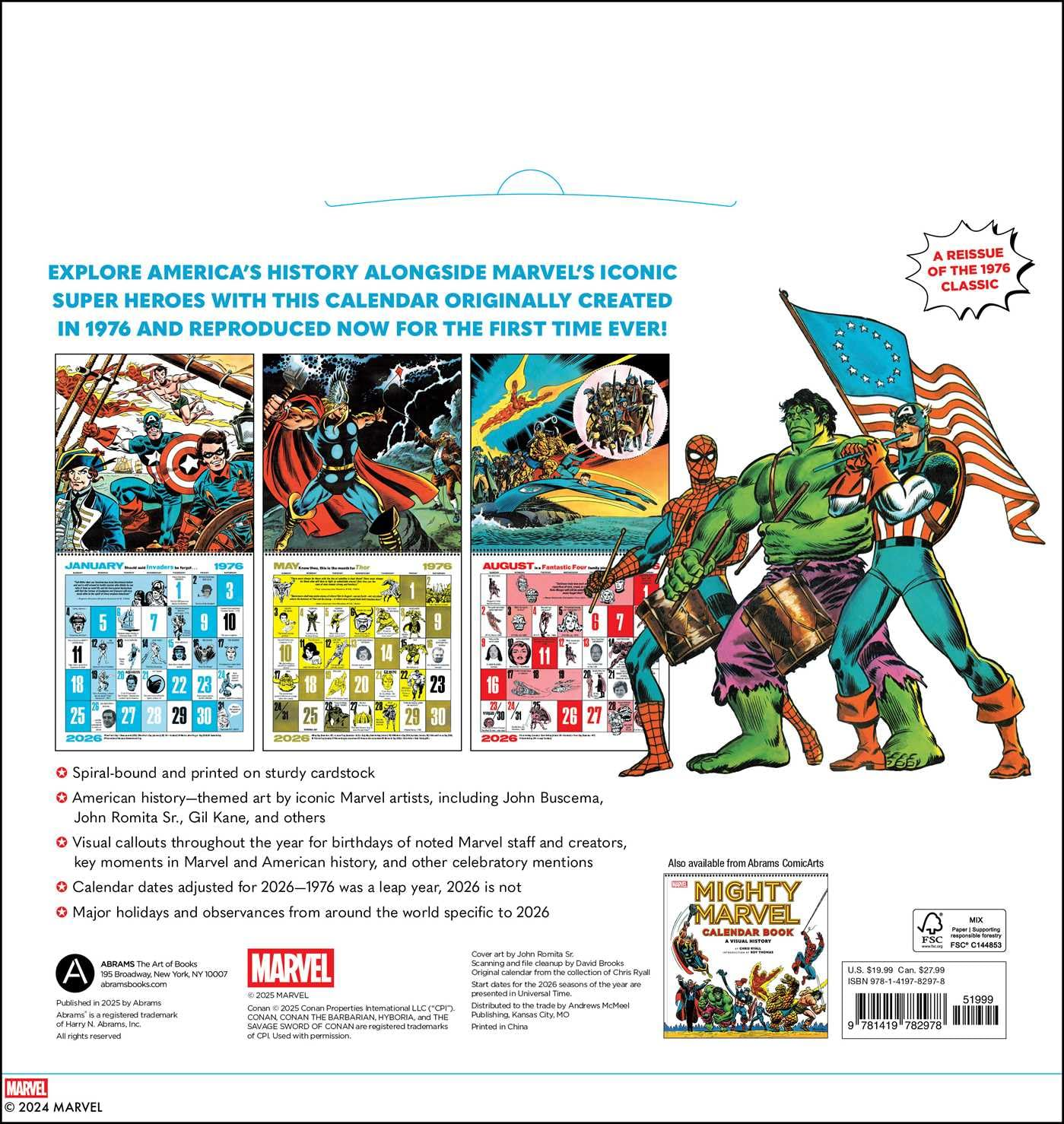 Mighty Marvel 2026 Wall Calendar: a Reissue of the 1976 Classic image number 2