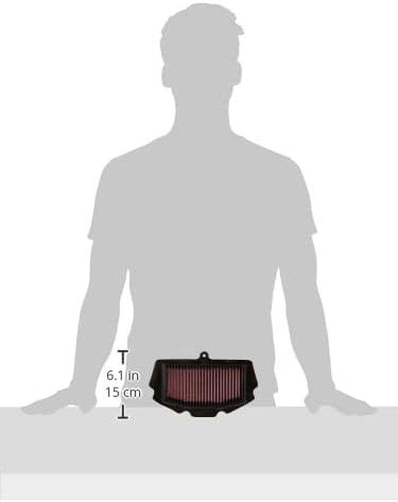 K&N KA-4018 Replacement Air Filter for 2023 Kawasaki Ninja 400 399 All Models - Black/Brown image number 2