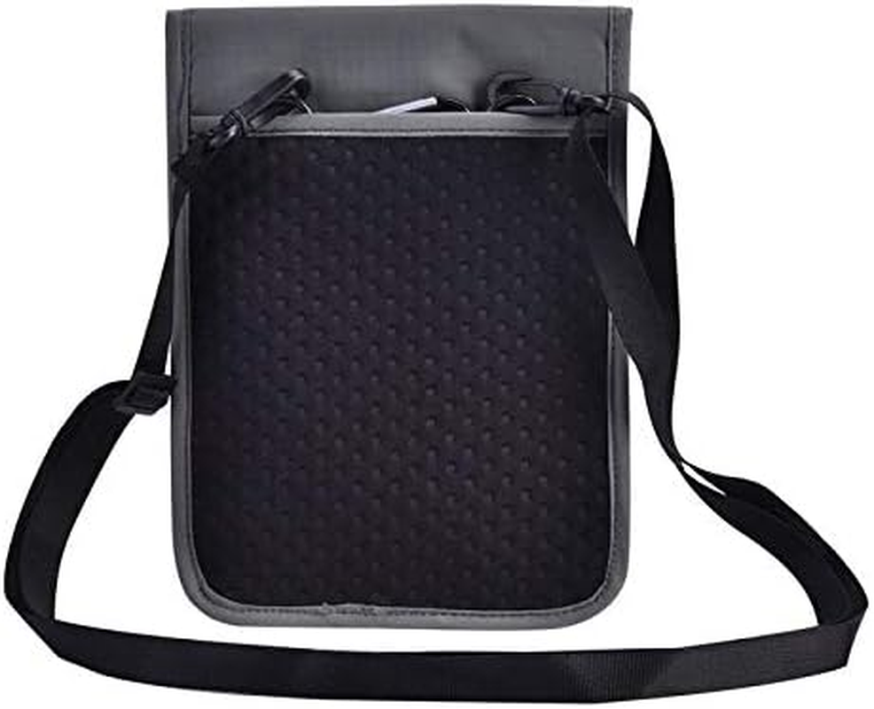 COMPANY LILI Gray Multi-Function Waterproof Nylon Outdoor Bag Single Shoulder Messenger Passport Pocket Wallet ID Holder Pouch for Travelling New image number 3