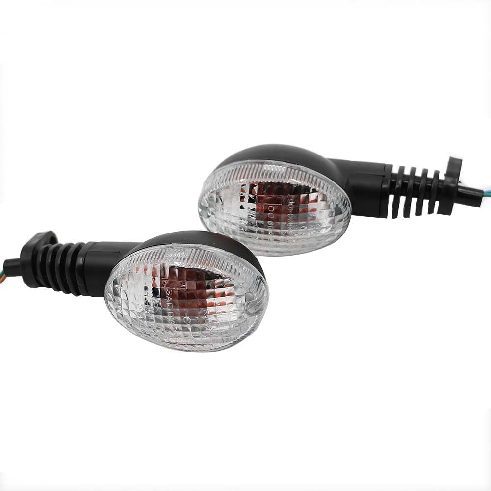 Motorcycle Turn Signals for KAWASAKI EX250R NINJA 250R KLX250S KLX250SF VN650 Vulcan S Front/Rear Turn Signal Indicator Light Blinker Lamp Motorcycle,(Transparent Shell) image number 3