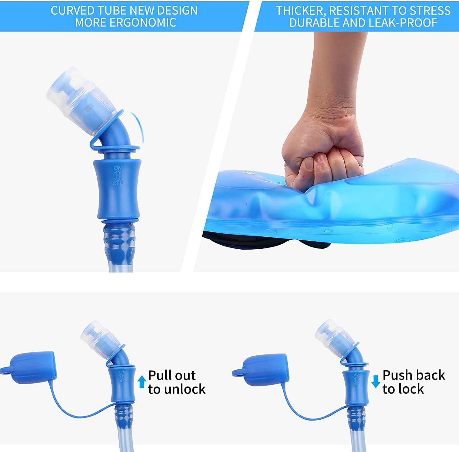 Hydration Bladder, 3 L 2 L 1.5 L Water Bladder BPA Free, Leak Proof Water Reservoir for Hiking, Camping, Backpacking and Biking image number 3